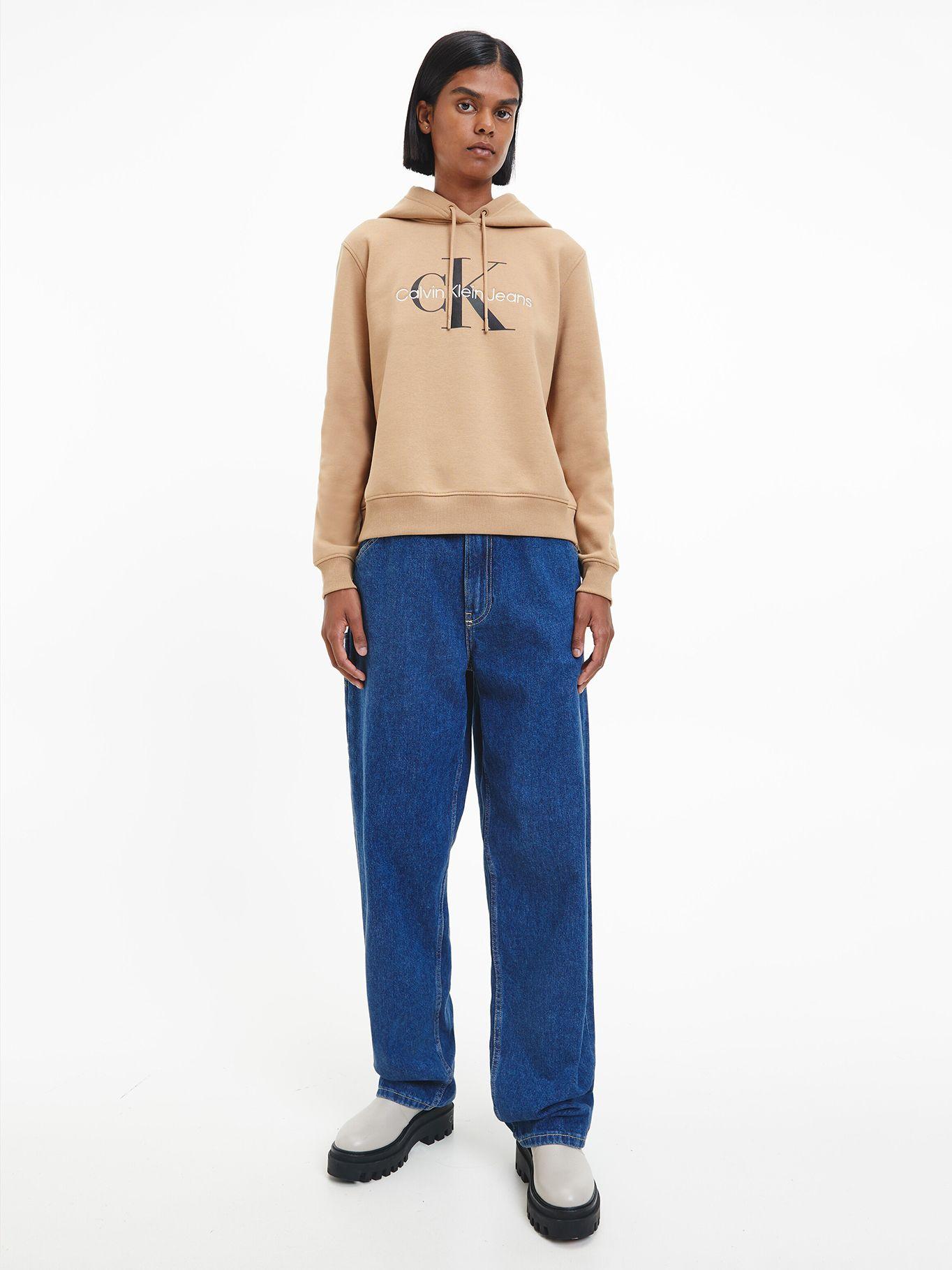 Polerón Hoodie Iconic Monologo Café Calvin Klein-1