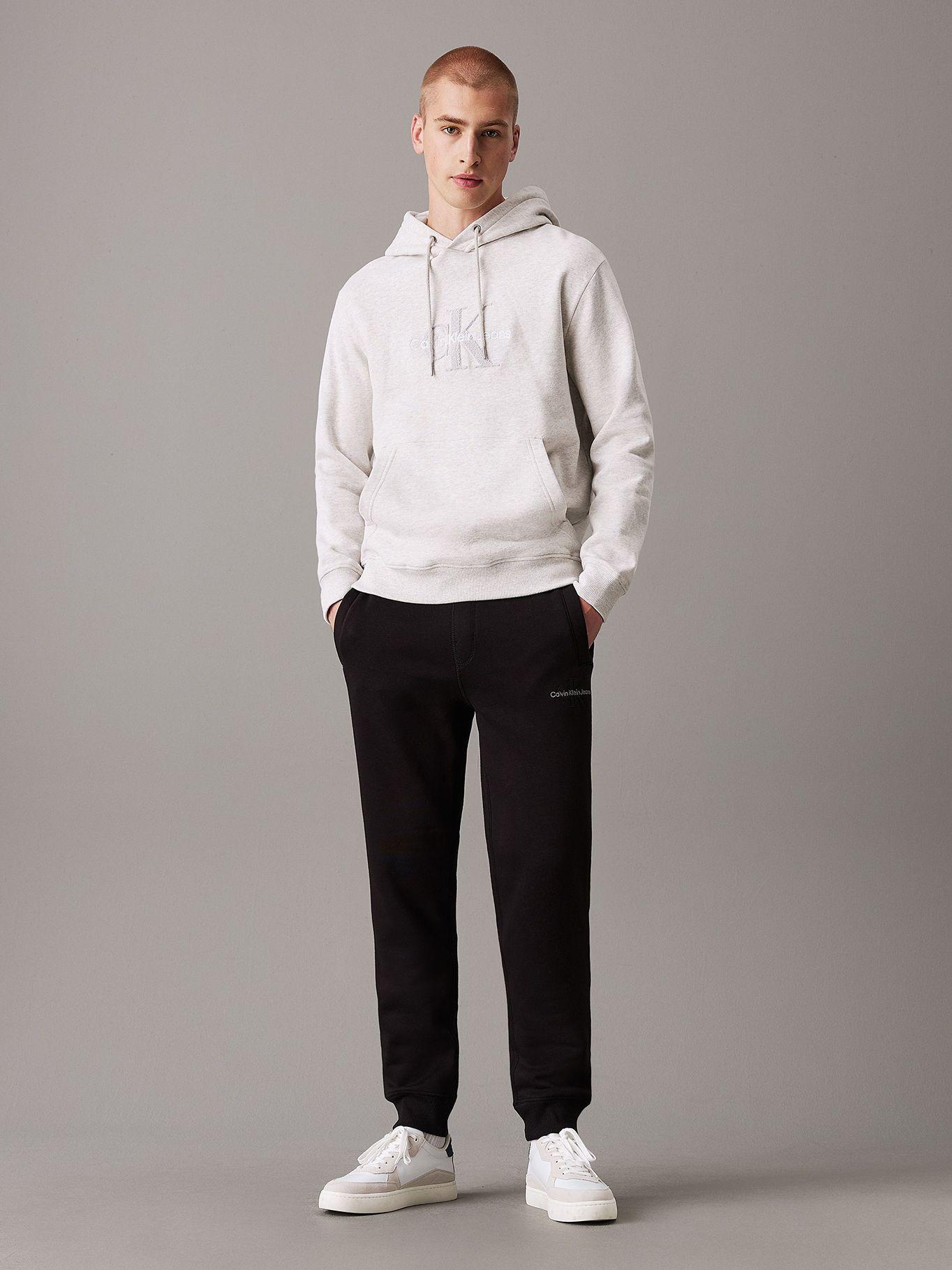 Pantalón chándal de felpa monograma Negro Calvin Klein-1