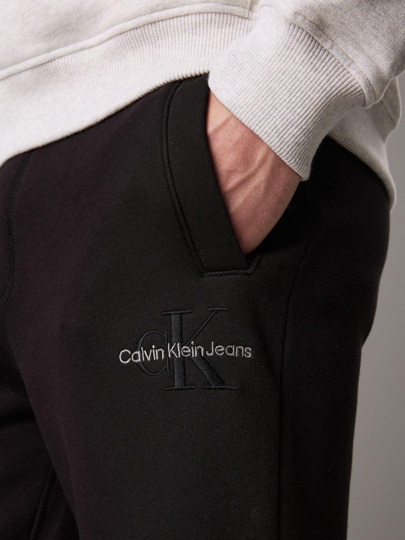 Pantalón chándal de felpa monograma Negro Calvin Klein-3