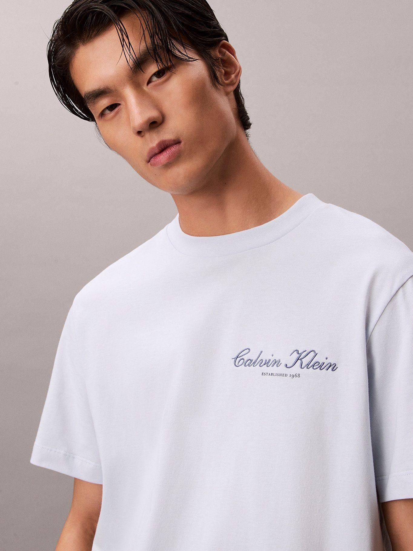 Polera De Logo Gráfico Celeste Calvin Klein-4