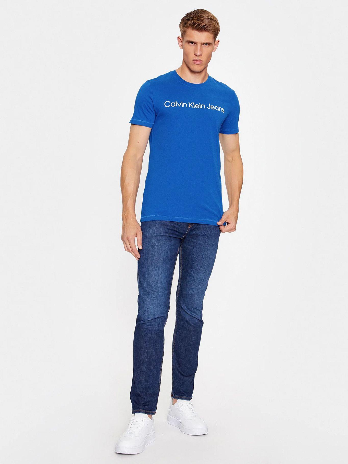 Polera Institutional Logo Slim Azul Calvin Klein-1