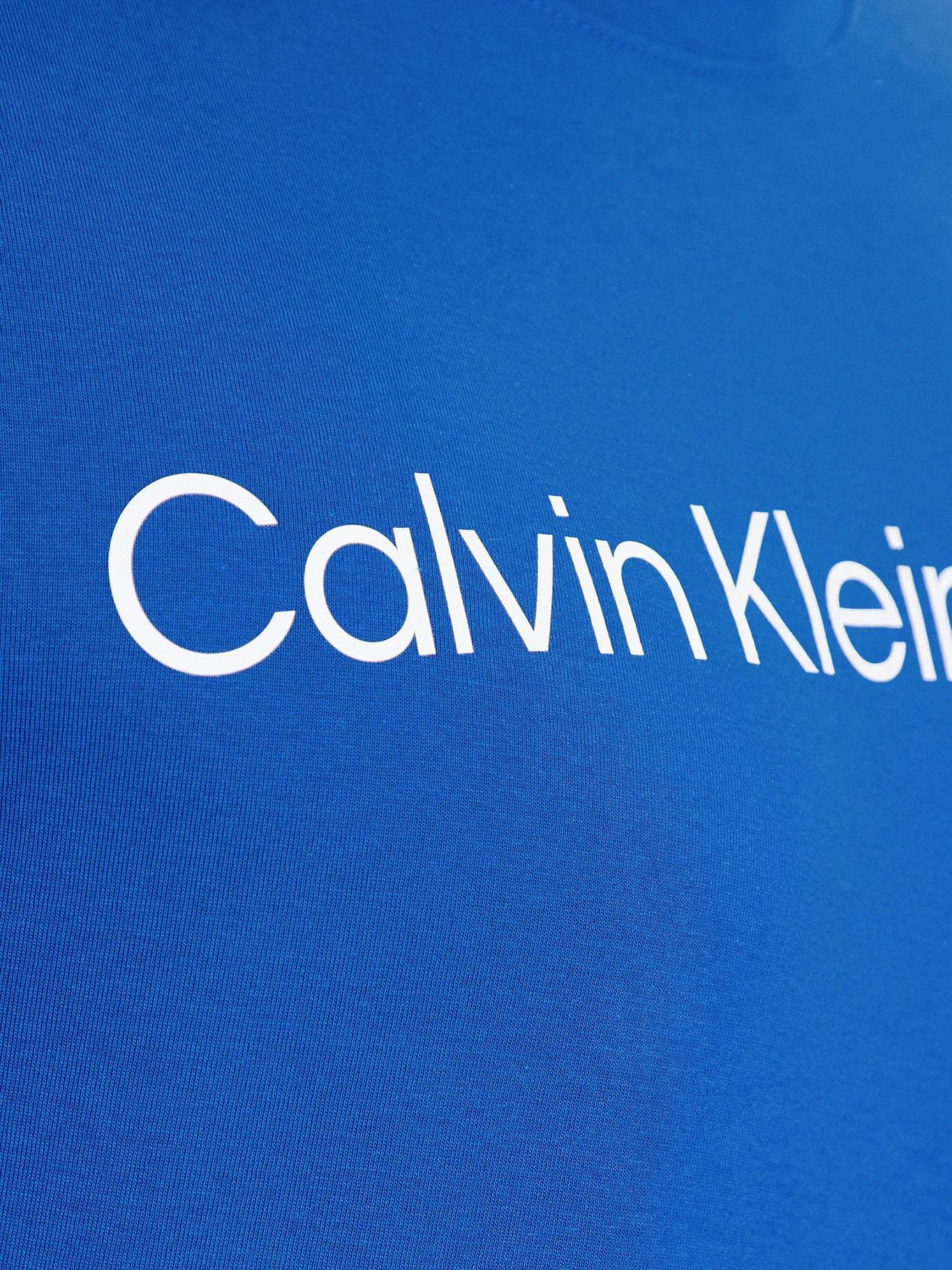 Polera Institutional Logo Slim Azul Calvin Klein-3