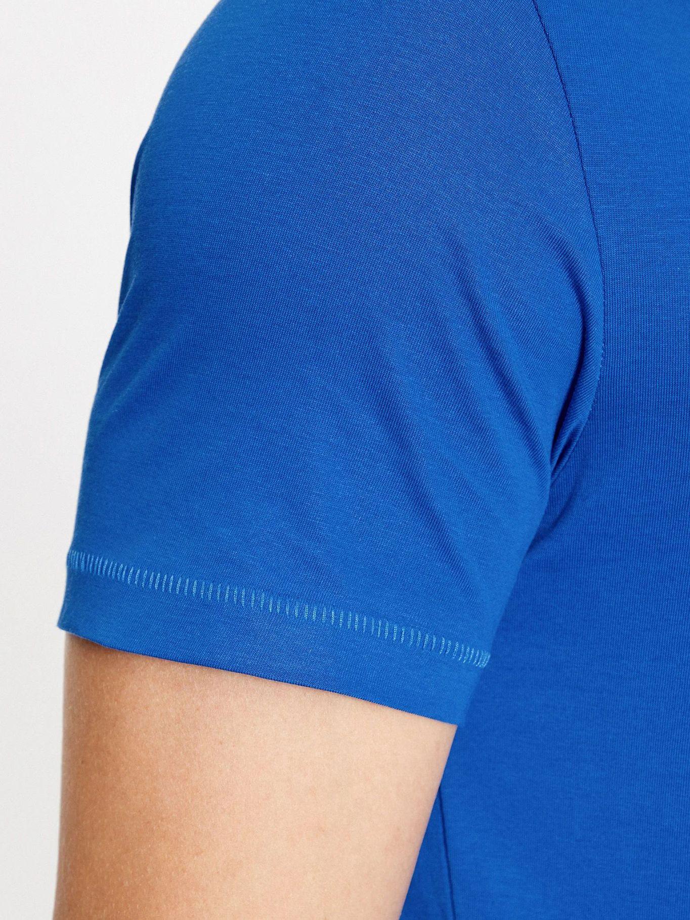 Polera Institutional Logo Slim Azul Calvin Klein-4