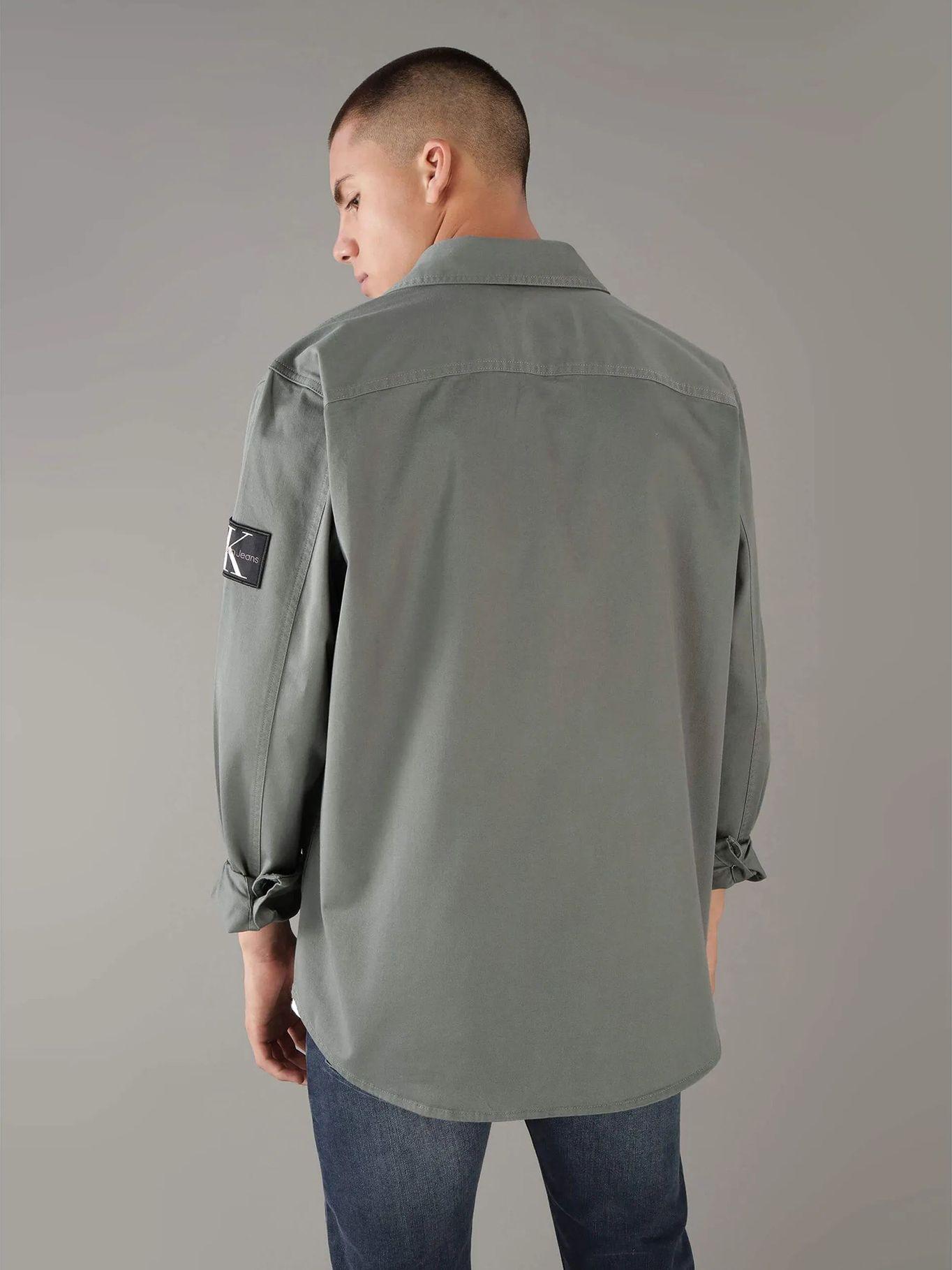 Camisa Monologo Badge Relaxed Gris Calvin Klein-2