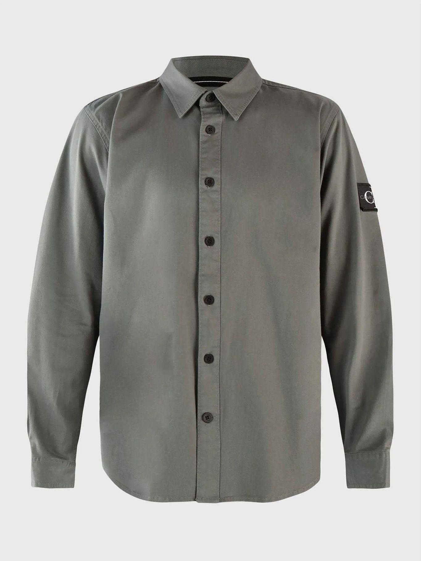 Camisa Monologo Badge Relaxed Gris Calvin Klein-4