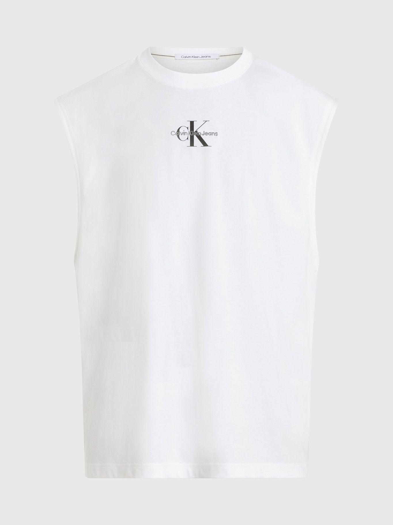 Polera Monologo Sleeveless Blanco Calvin Klein-4