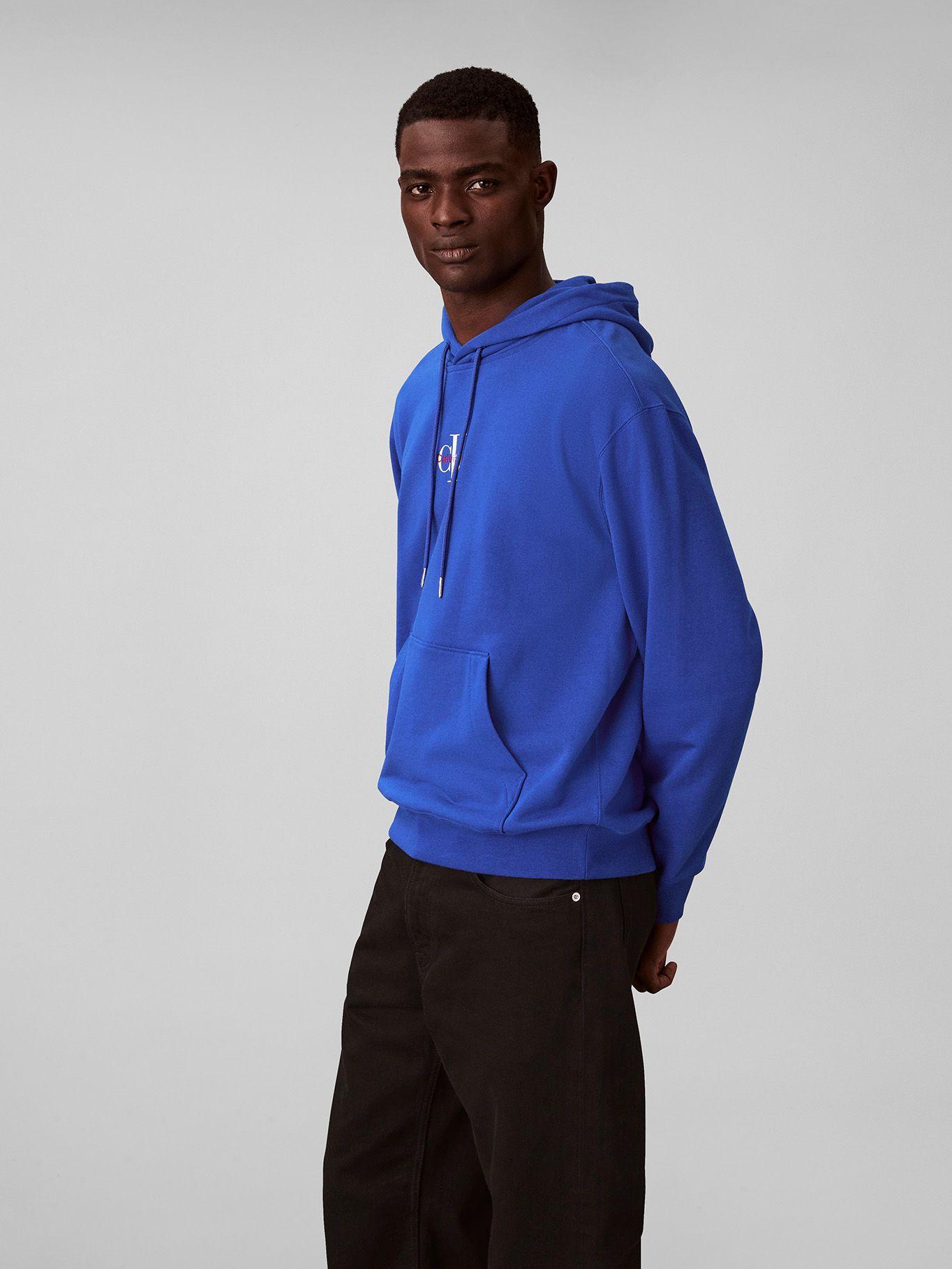 Polerón Terry con Monologo Bordado Azul Calvin Klein-3