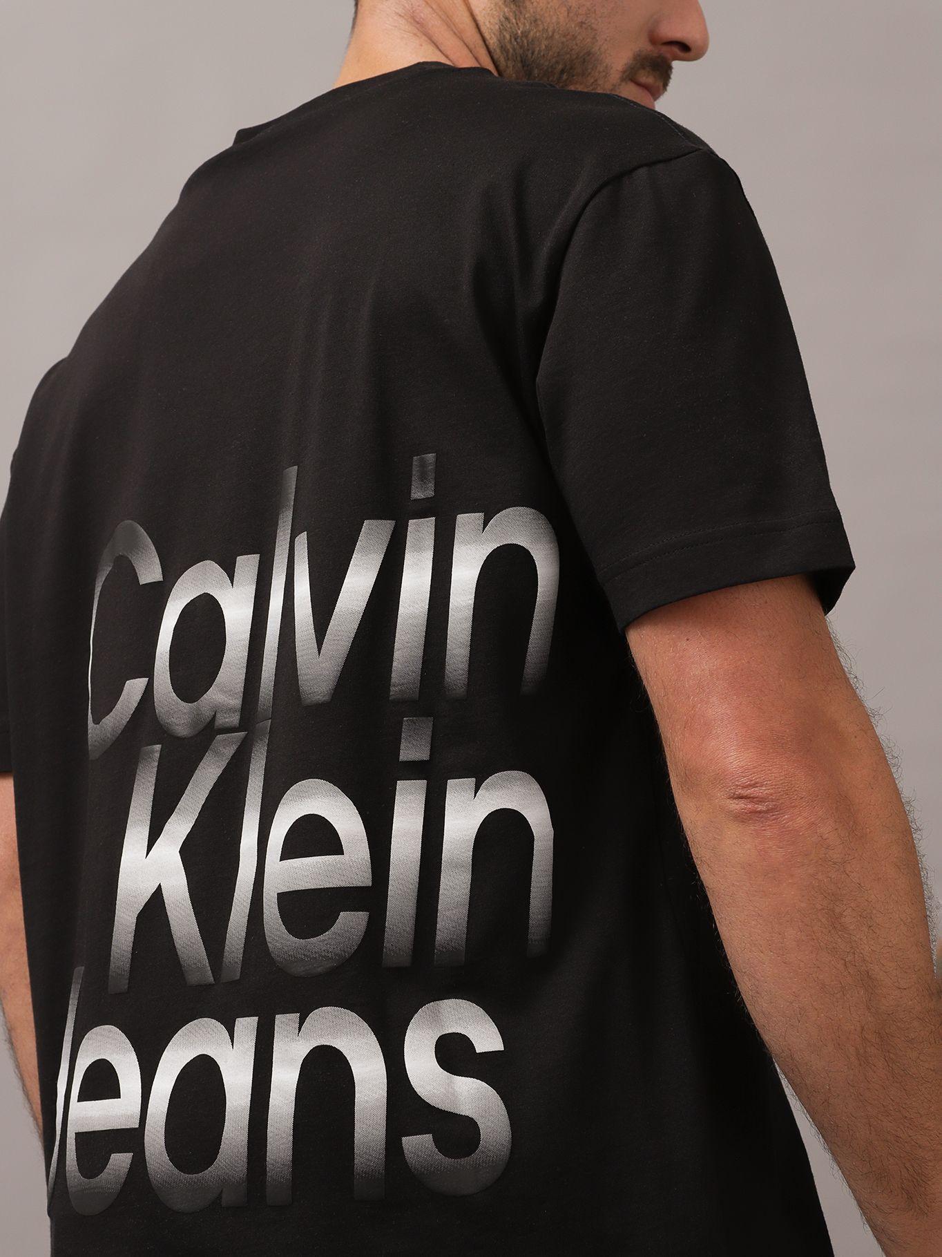Polera Blown Up Diffused Stacked Negro Calvin Klein-3