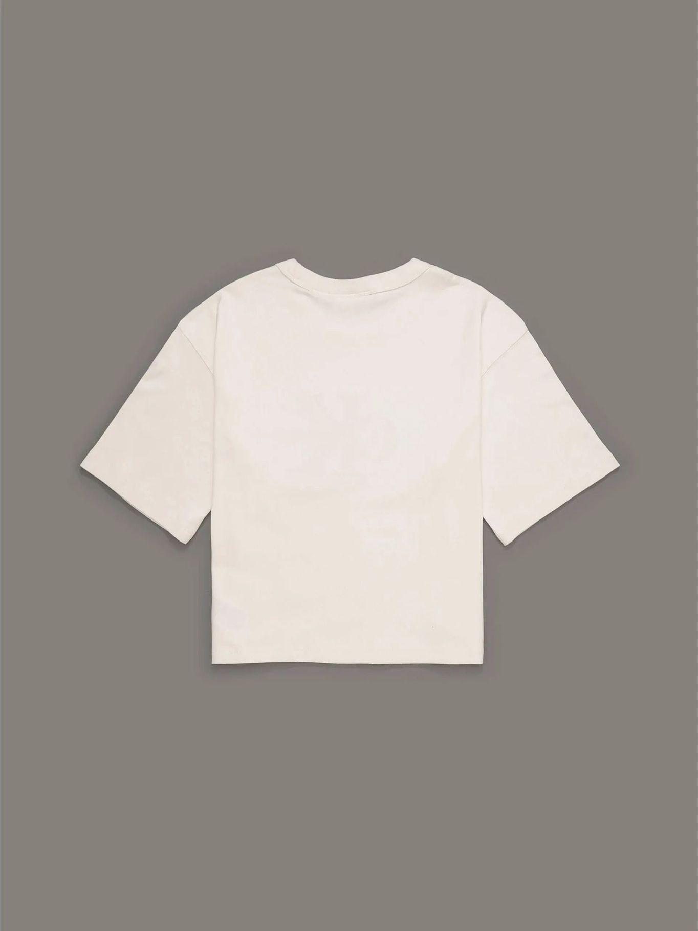 Polera Niña Teddy Monologo Blanco Calvin Klein-1