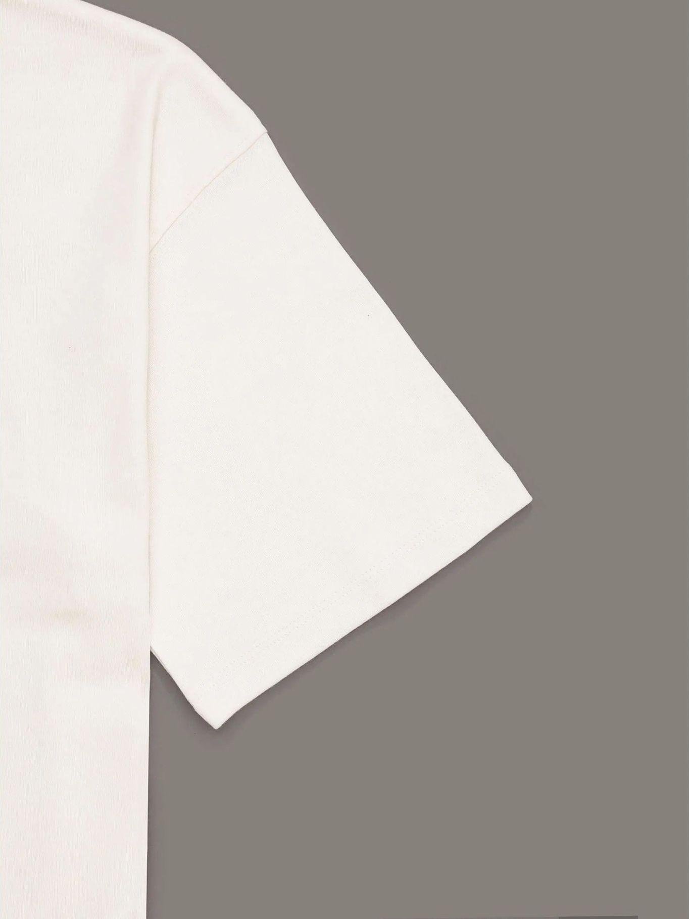Polera Niña Teddy Monologo Blanco Calvin Klein-3