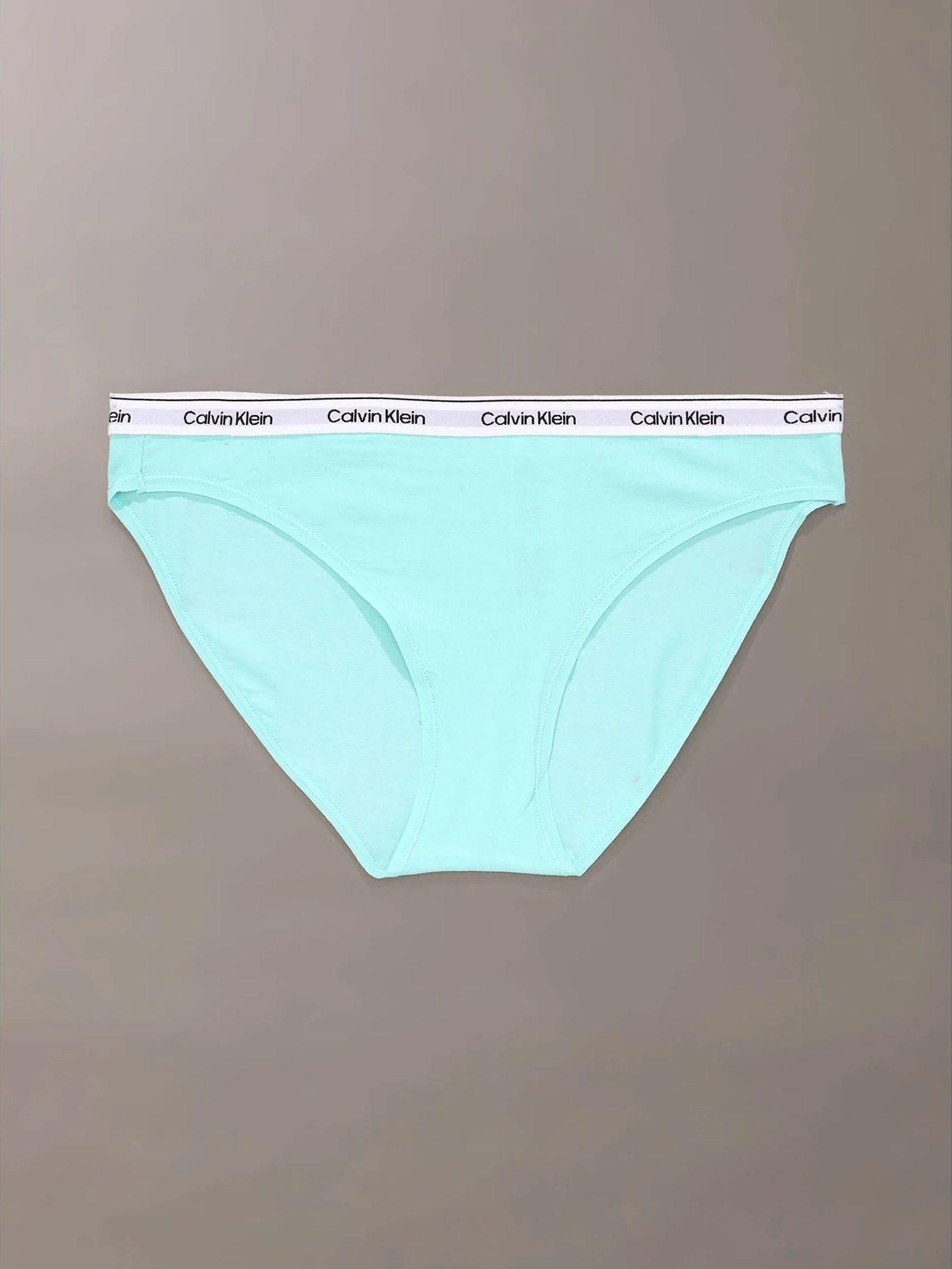 Calzón Bikini Modern 332 Logo Verde Calvin Klein-4