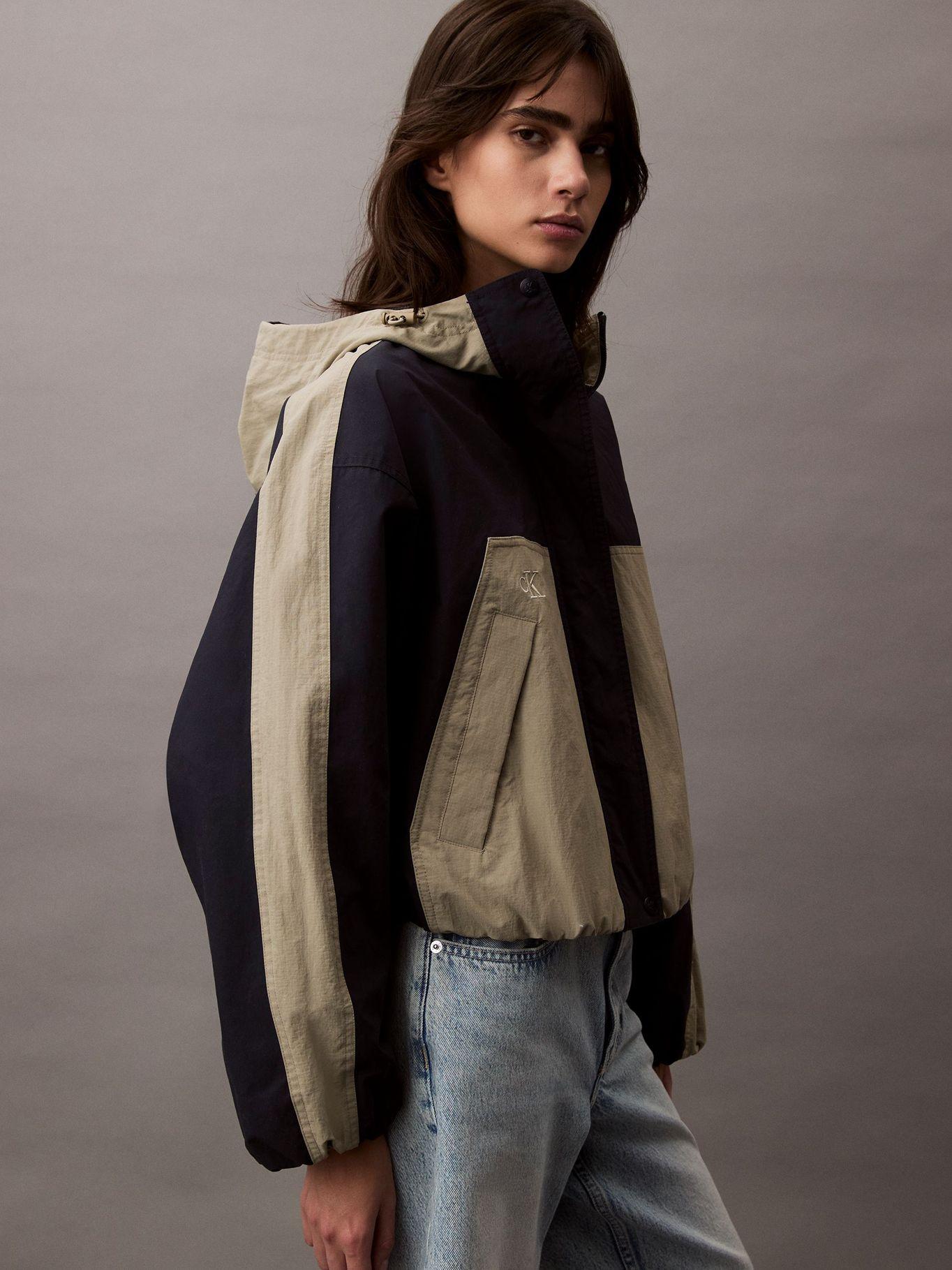 Chaqueta de Dos Tonos de Ripstop Azul Calvin Klein-4