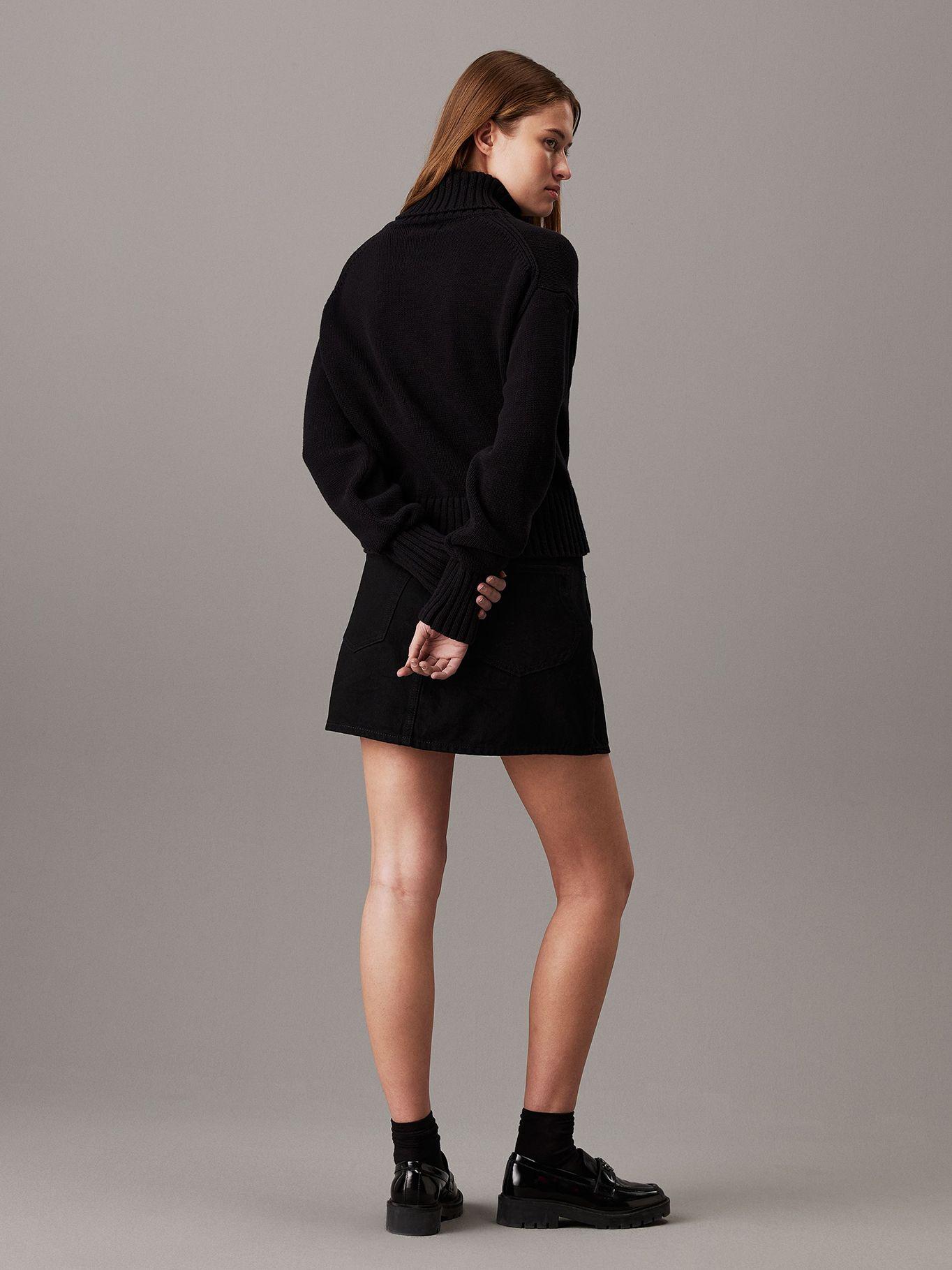Sweater Chenille Monologo Negro Calvin Klein-2