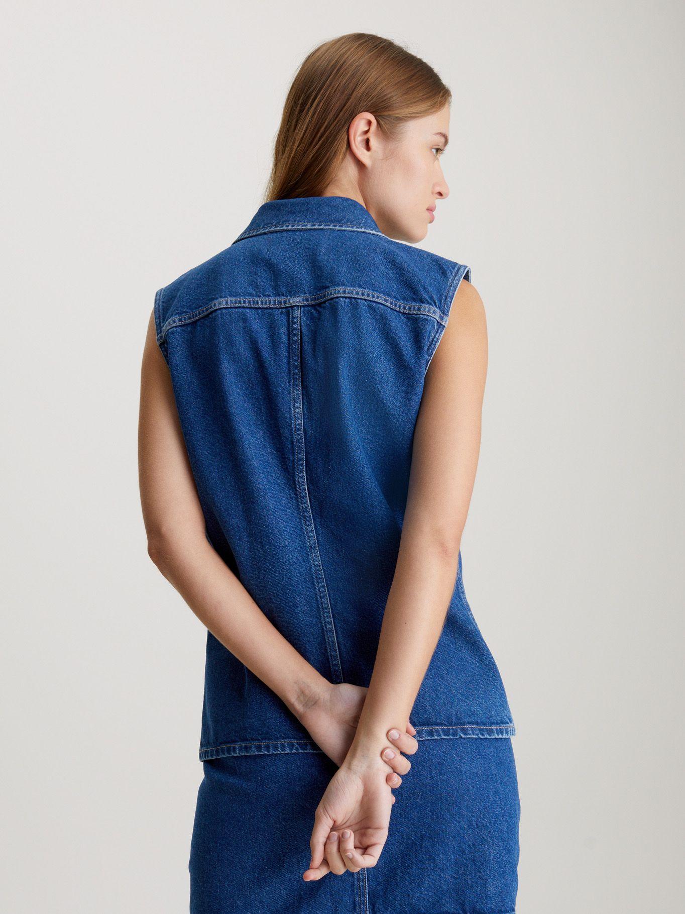 Blusa Sleeveless Lean Denim Azul Calvin Klein-2