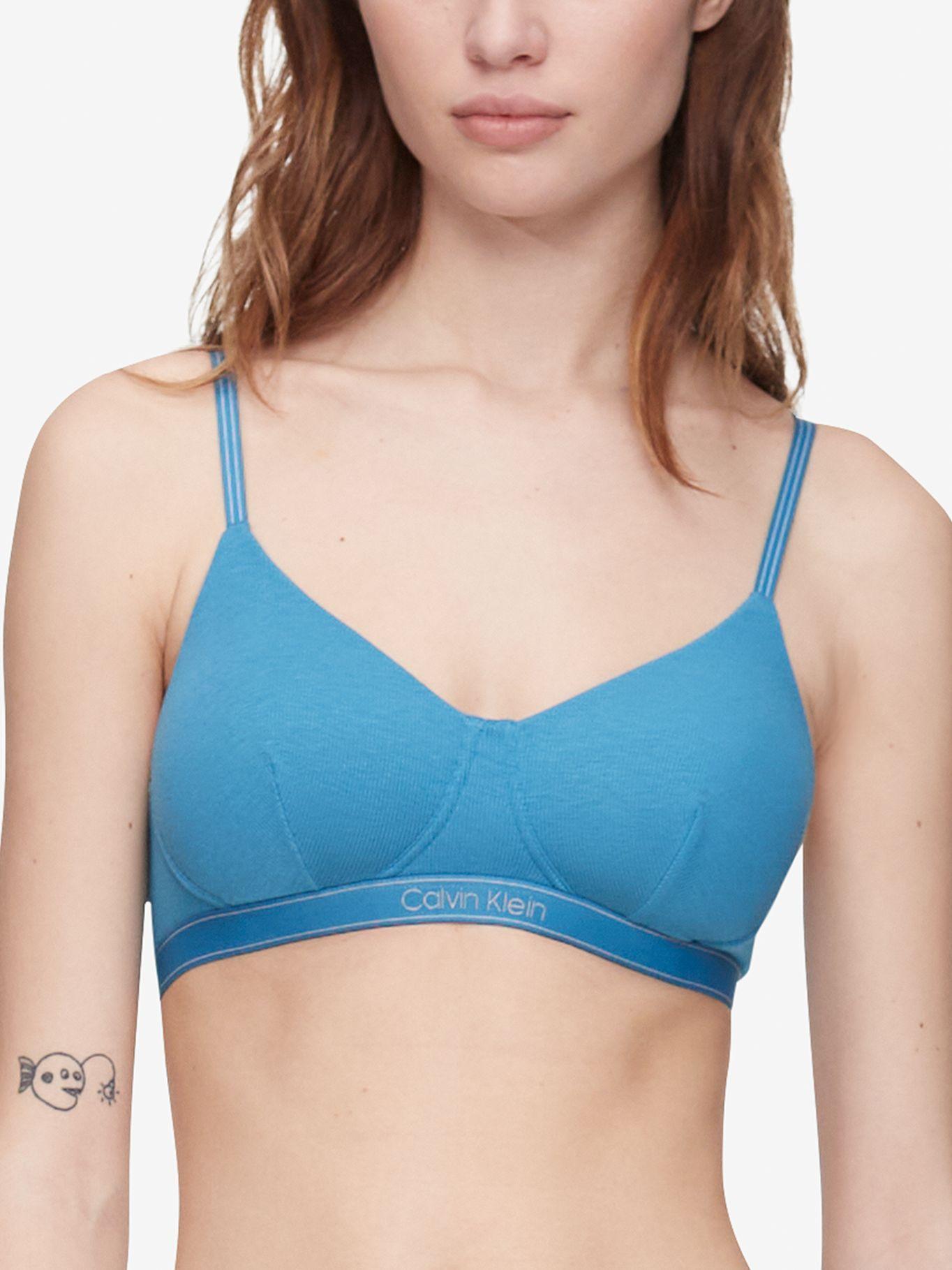 Bralette Lightly Lined Azul Calvin Klein-0