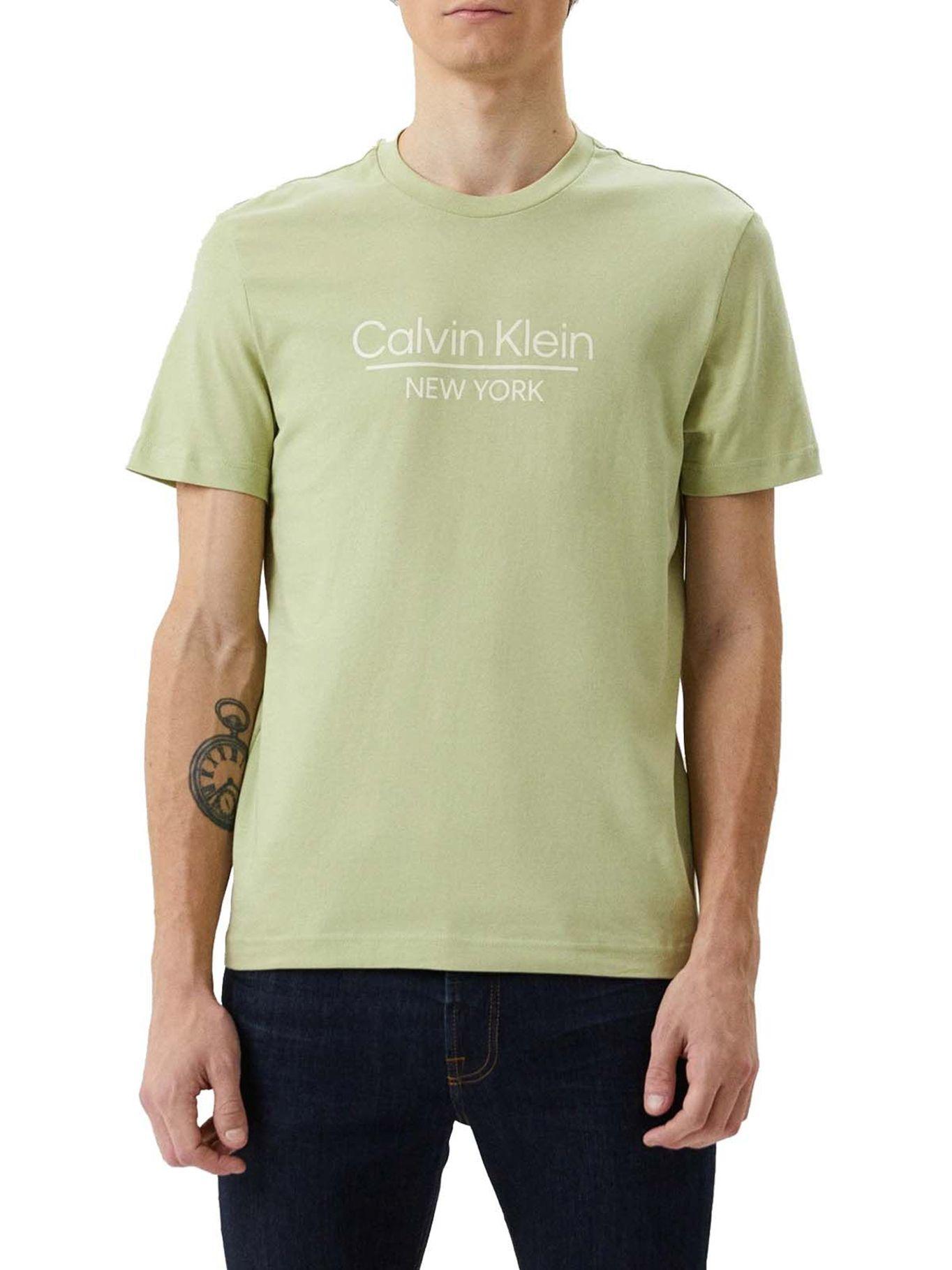 Camiseta con logo Verde Calvin Klein K10K110793-L88-0
