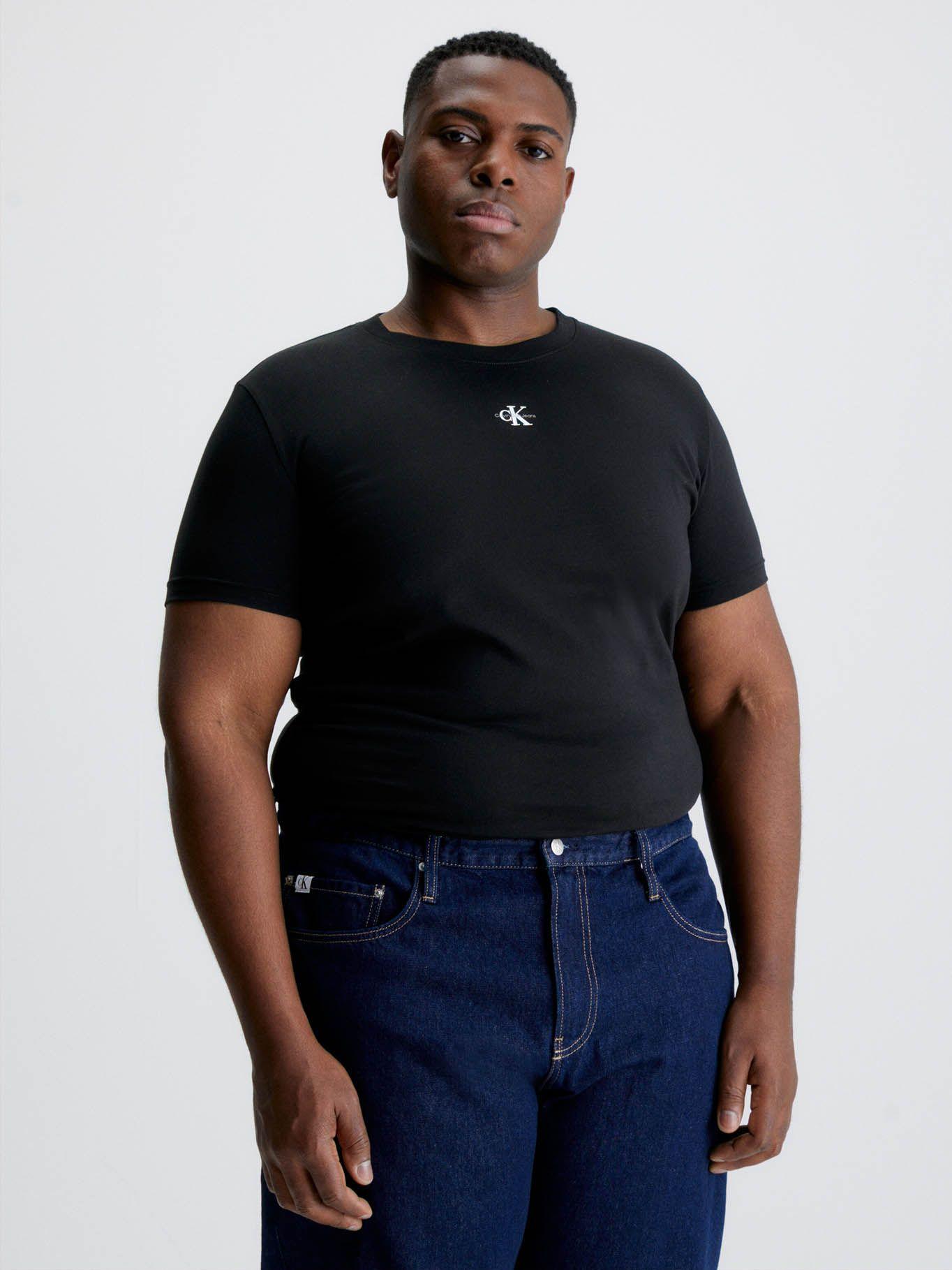 Camiseta Algodón Orgánico Monograma Negro Calvin Klein-4