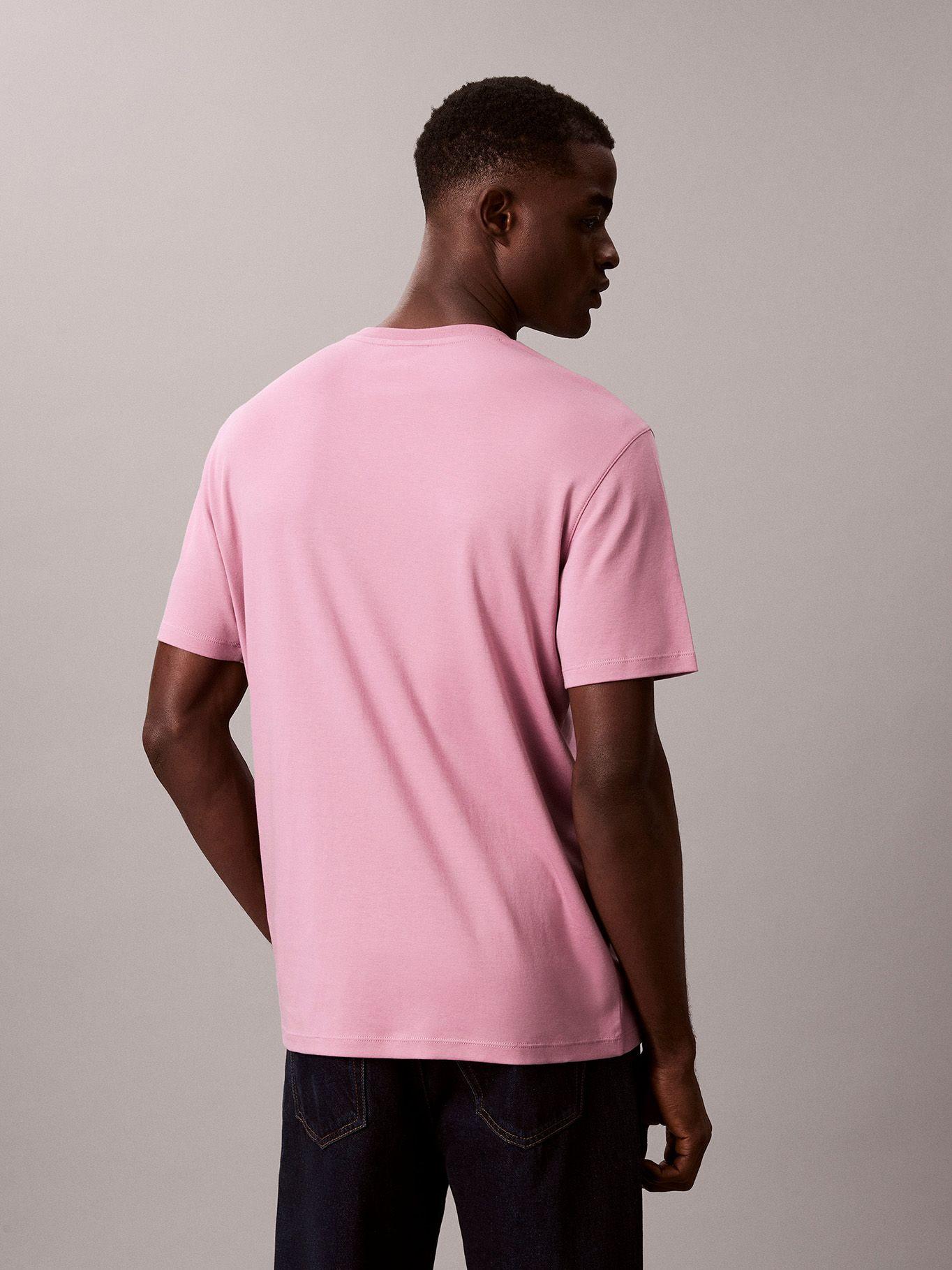 Polera Monograma Bordado Contraste Rosado Calvin Klein-2
