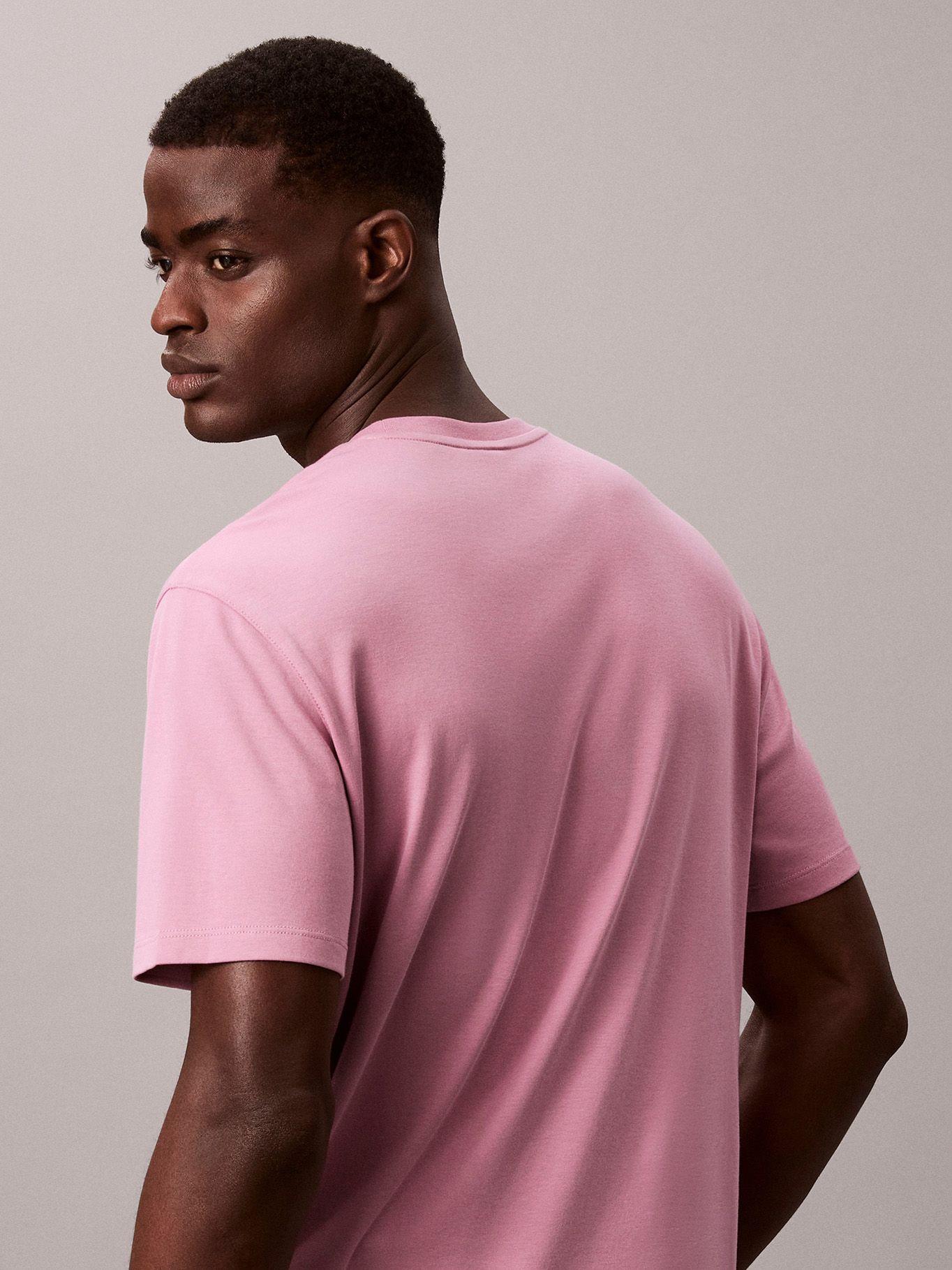 Polera Monograma Bordado Contraste Rosado Calvin Klein-4