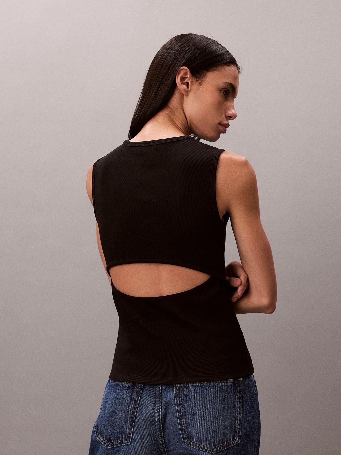 Polera de Punto sin Mangas Negro Calvin Klein-2