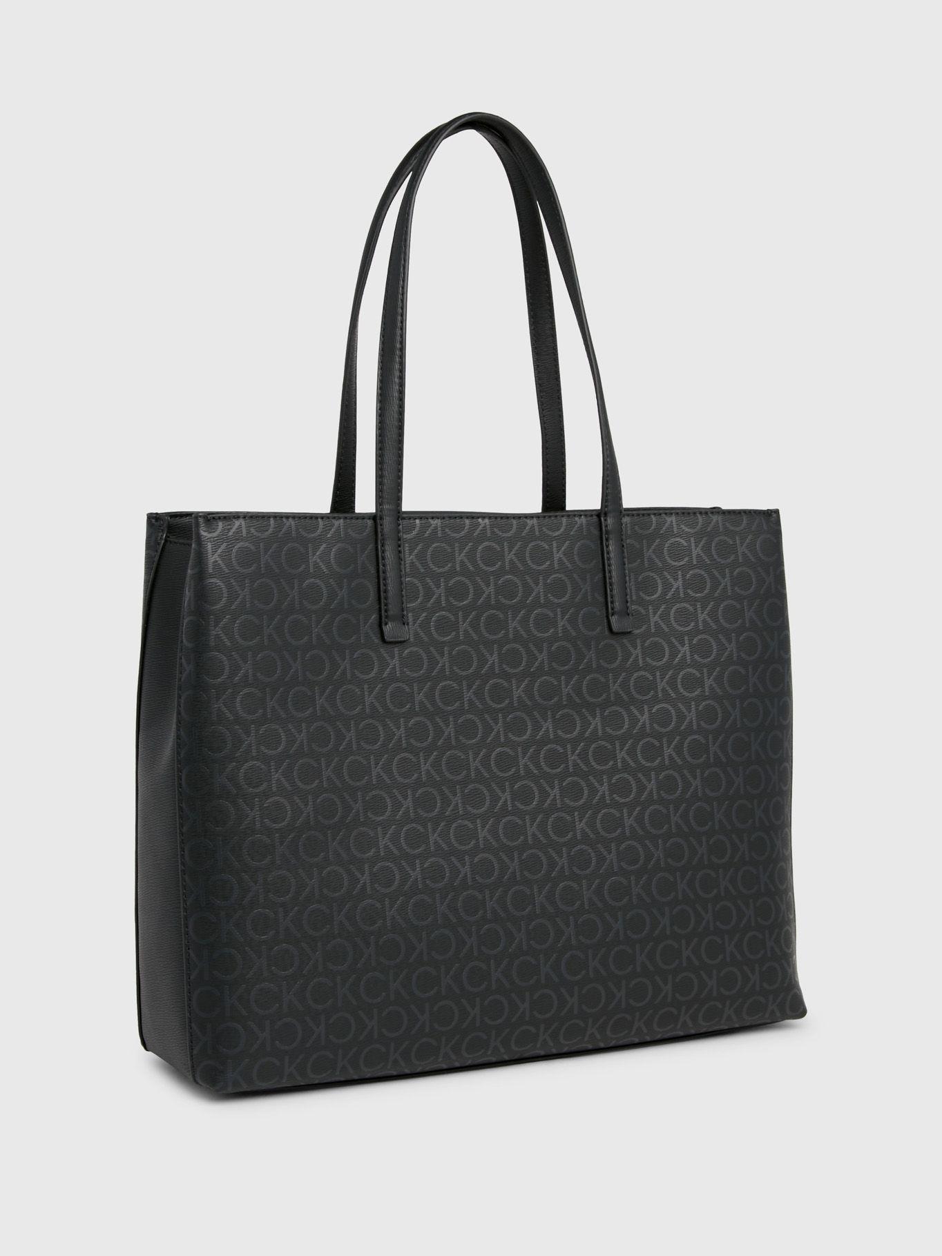 Cartera Shopper Ck Must Epi Mono Negro Calvin Klein-1