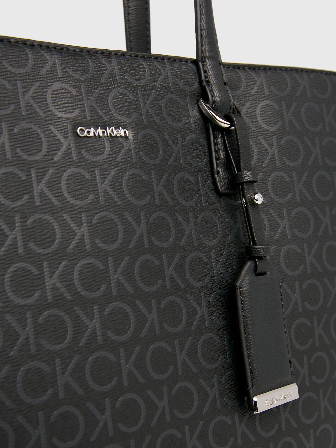 Cartera Shopper Ck Must Epi Mono Negro Calvin Klein-2