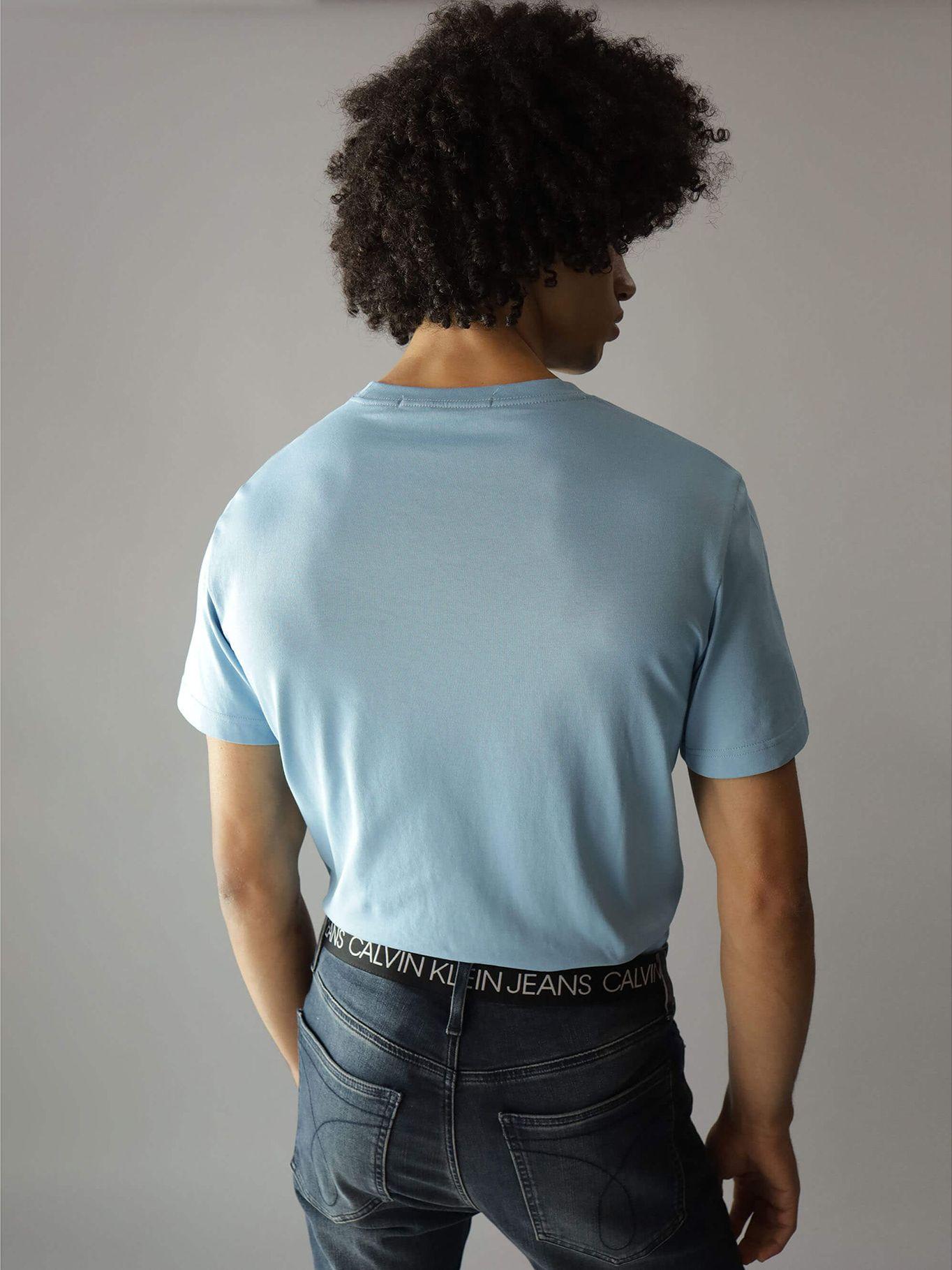 Polera Disrupted Outline Monologo Azul Calvin Klein-2