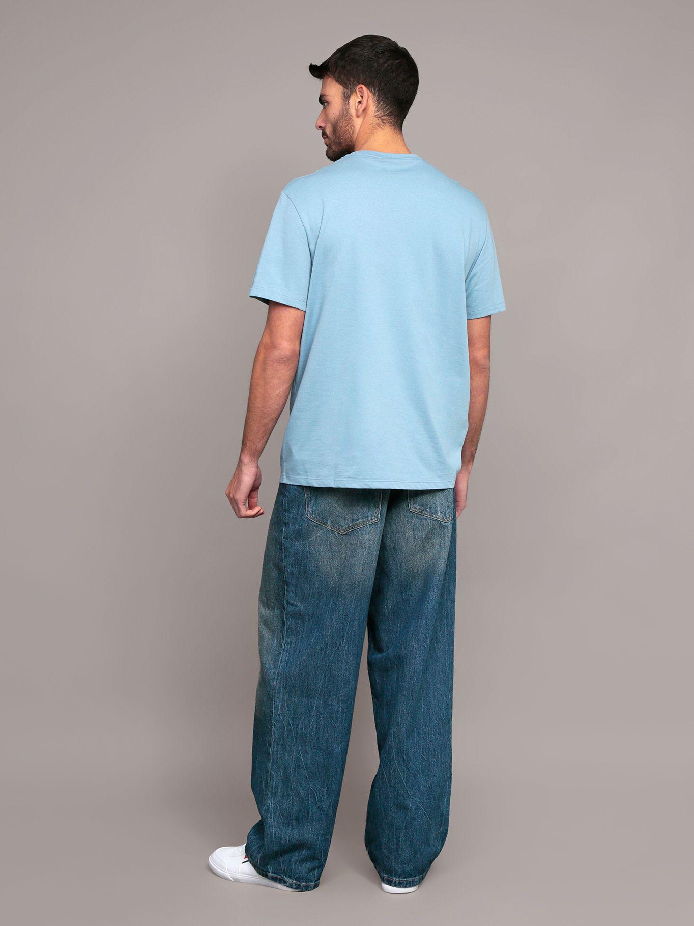 Polera con Logotipo Tonal Celeste Calvin Klein-2