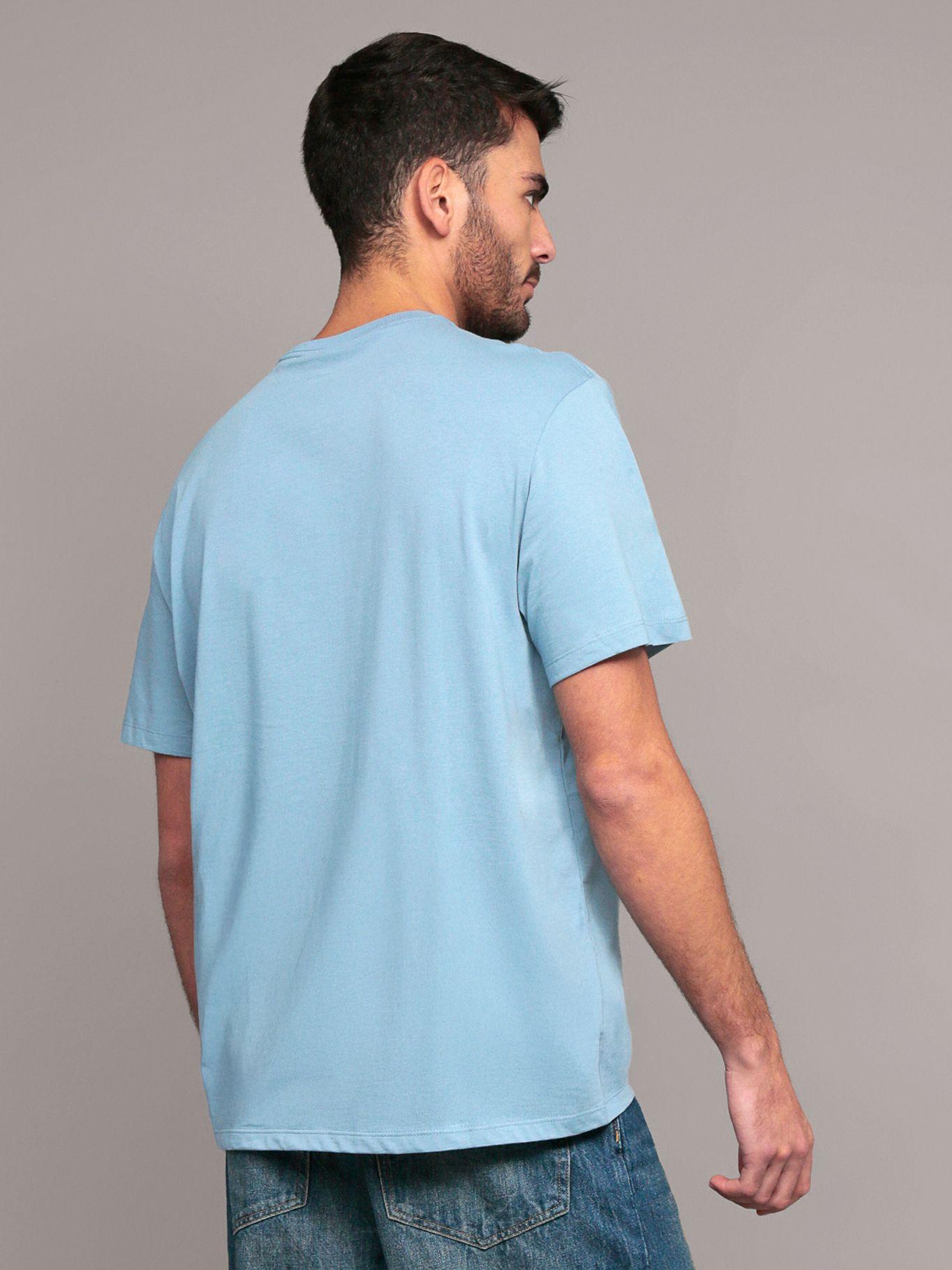 Polera con Logotipo Tonal Celeste Calvin Klein-3