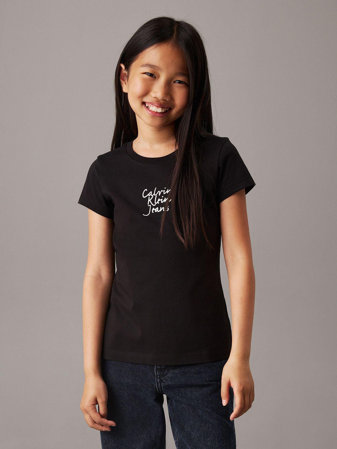 Polera slim- con logo Negro Calvin Klein-0