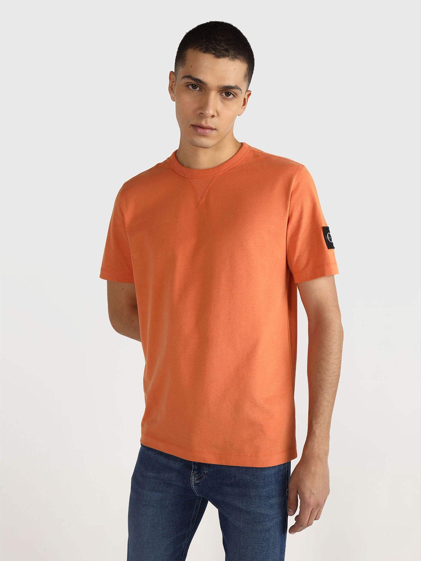 Polera Badge Regular Naranja Calvin Klein-0