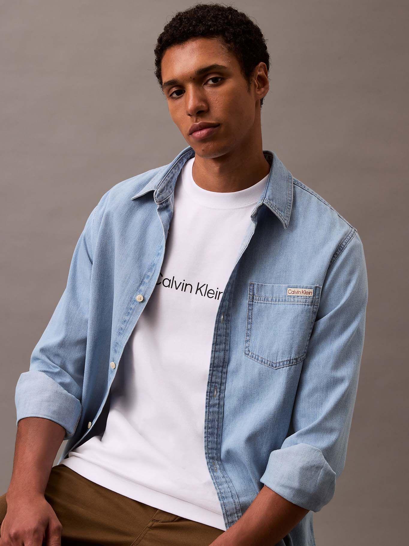 Polera Relaxed con Logo Blanco Calvin Klein-4