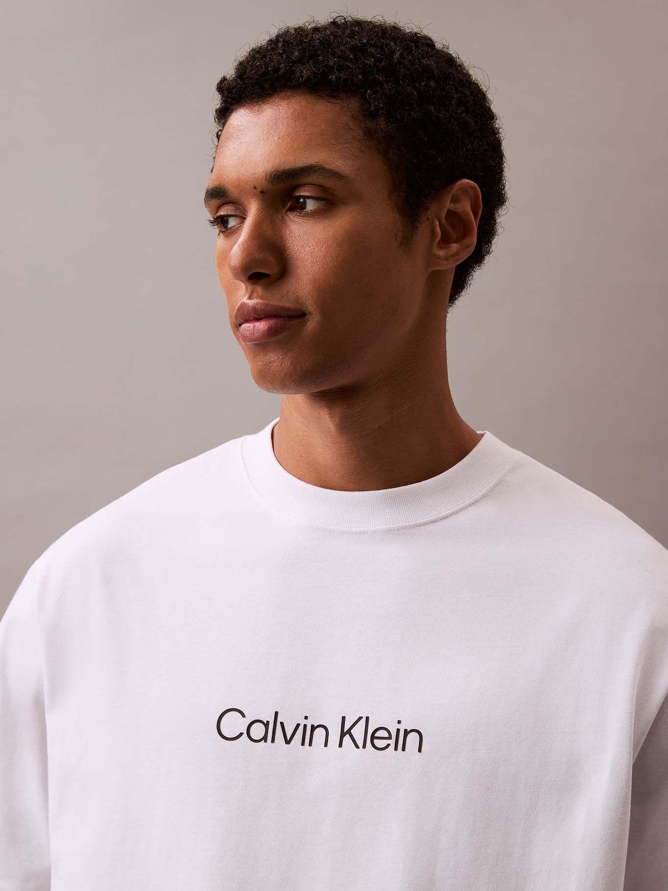 Polera Relaxed con Logo Blanco Calvin Klein-5
