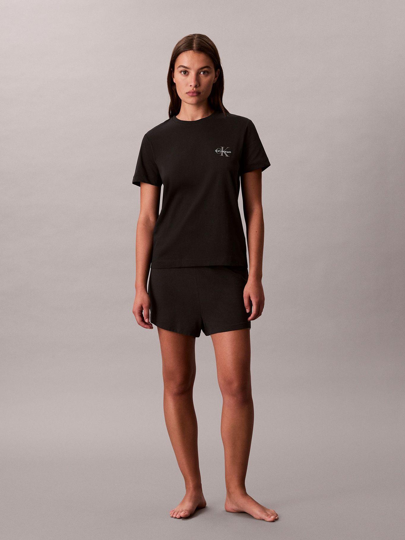 Pack de 2 Poleras con Monograma Negro Calvin Klein-2