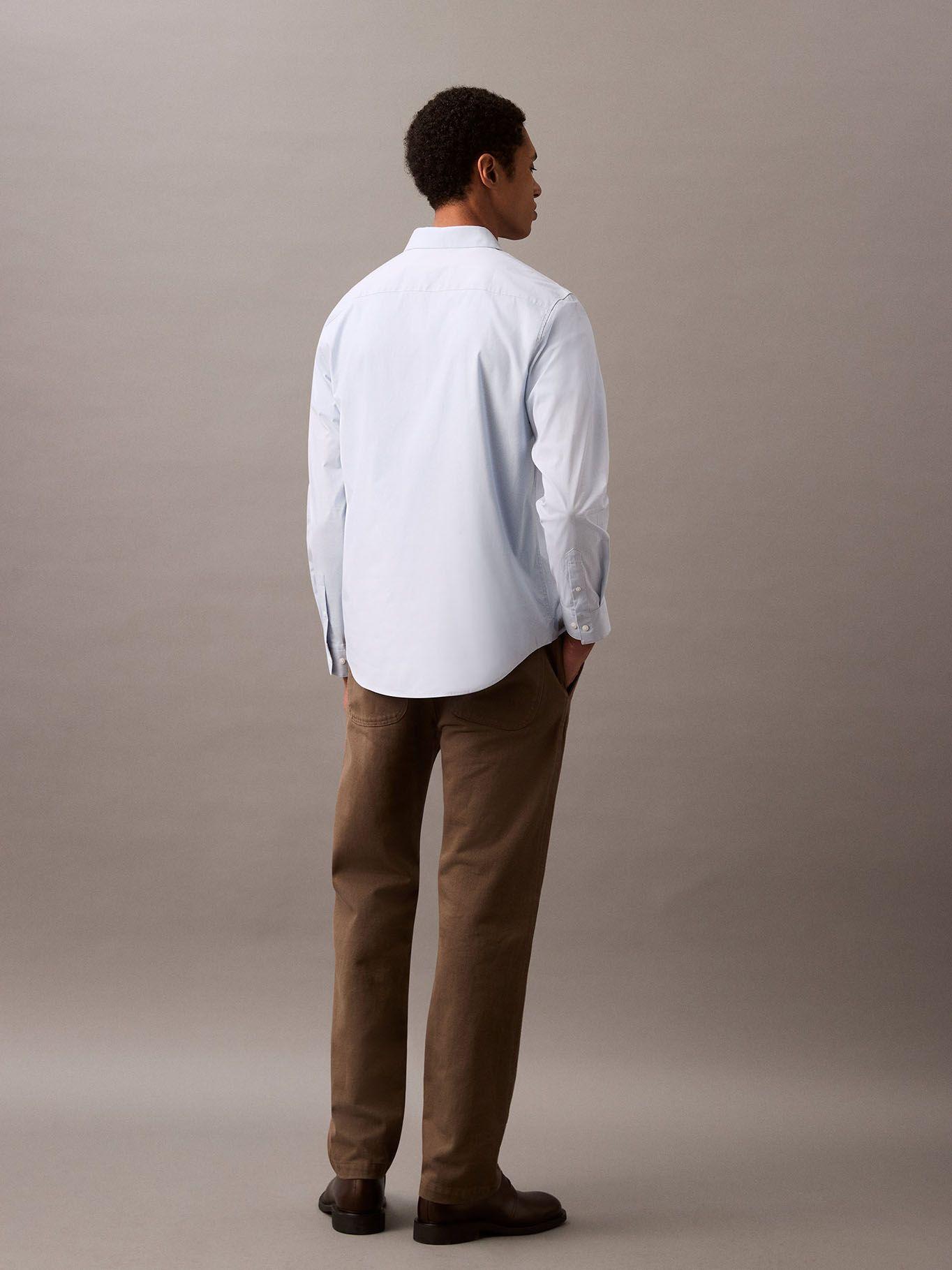 Camisa Clásica Stretch Celeste Calvin Klein-2