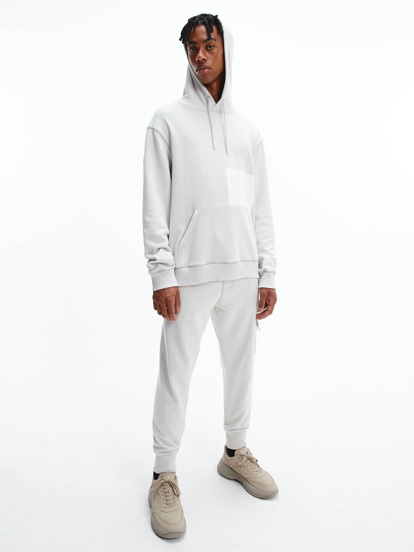 Hoodie Blocking Gris Calvin Klein-1