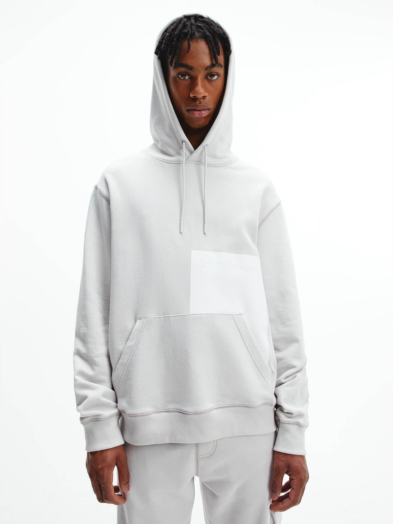 Hoodie Blocking Gris Calvin Klein-0