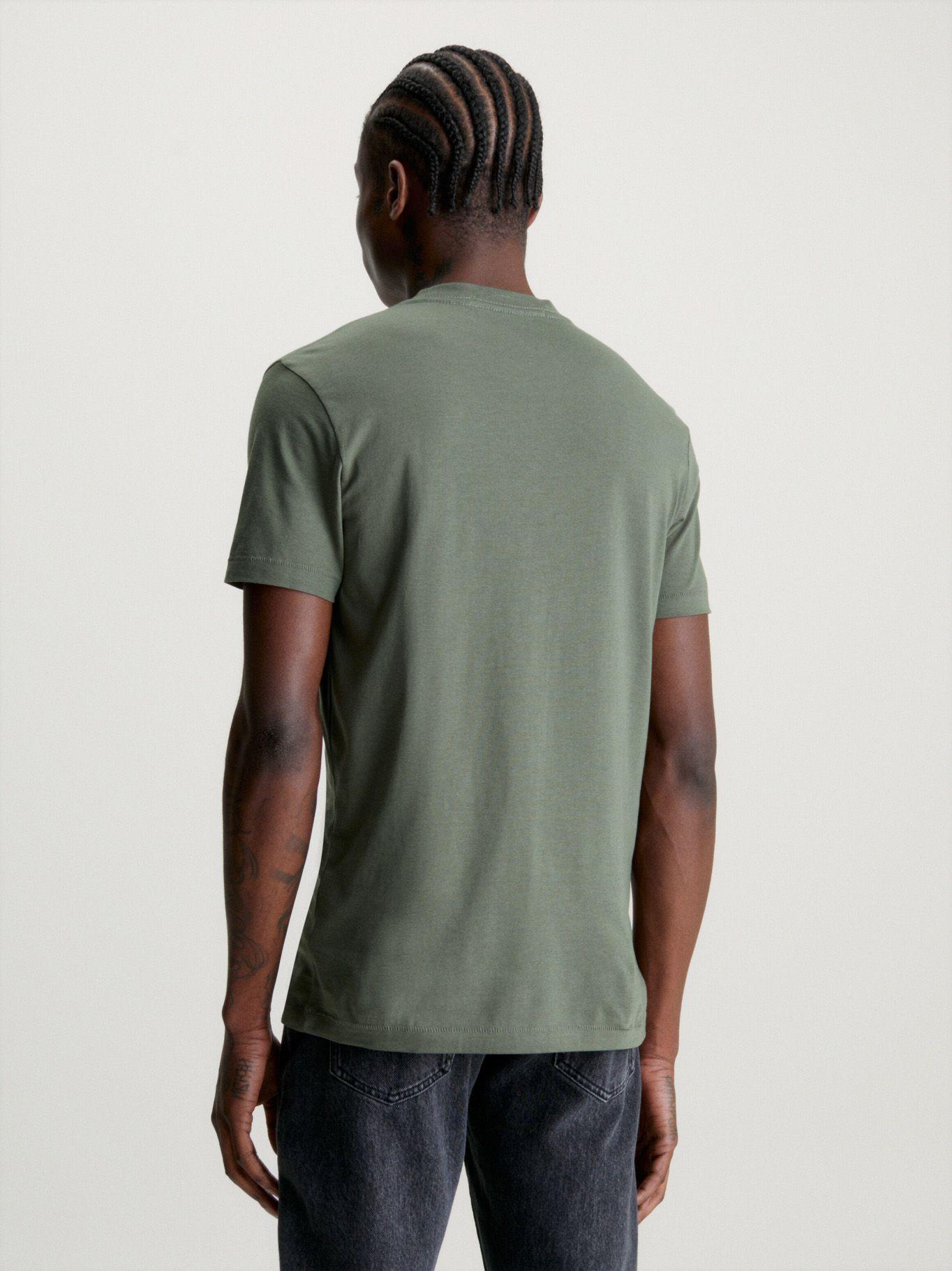 Polera Institutional Logo Slim Verde Calvin Klein-2