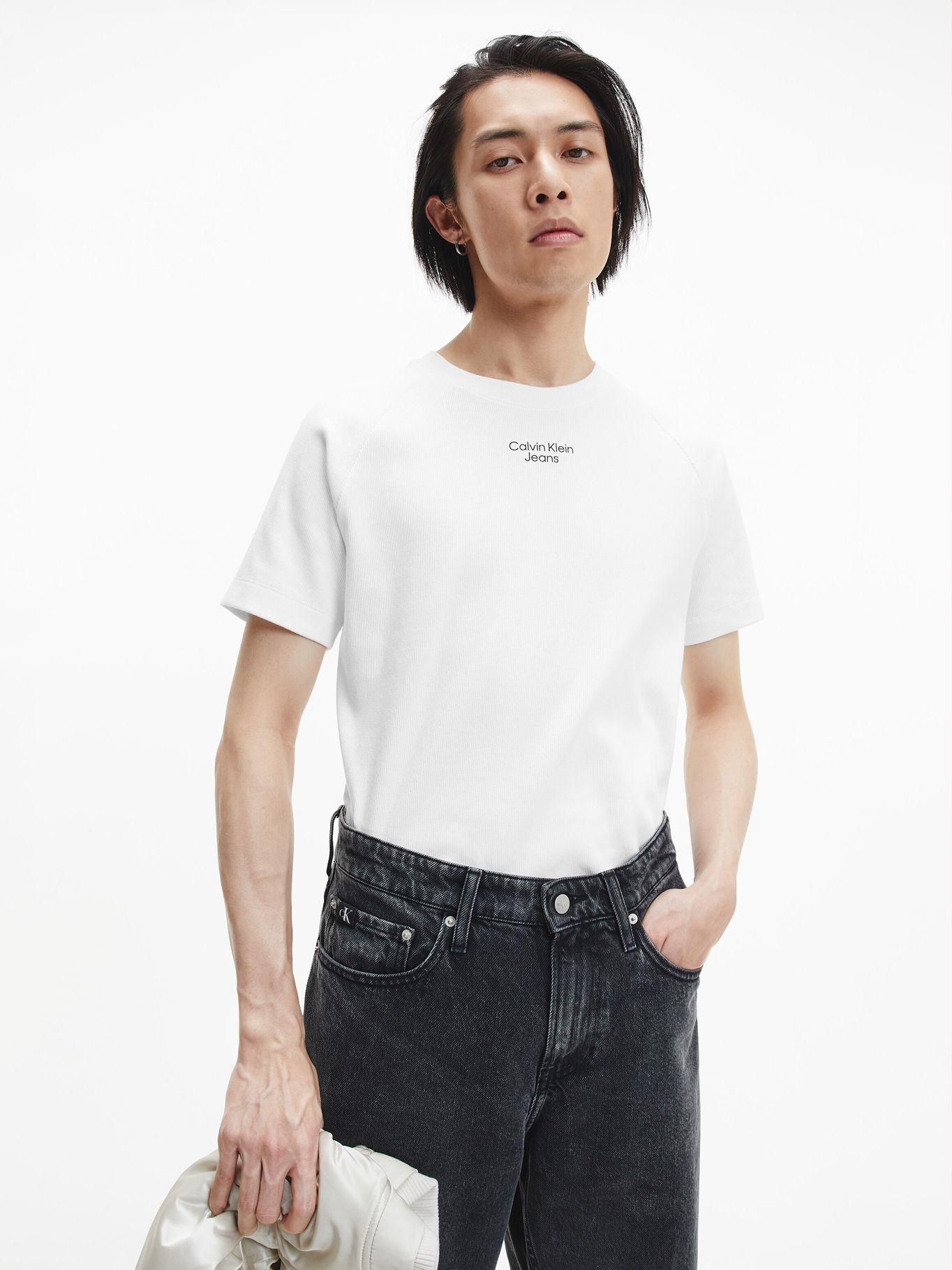 Polera Stacked Logo Blanco Calvin Klein-0