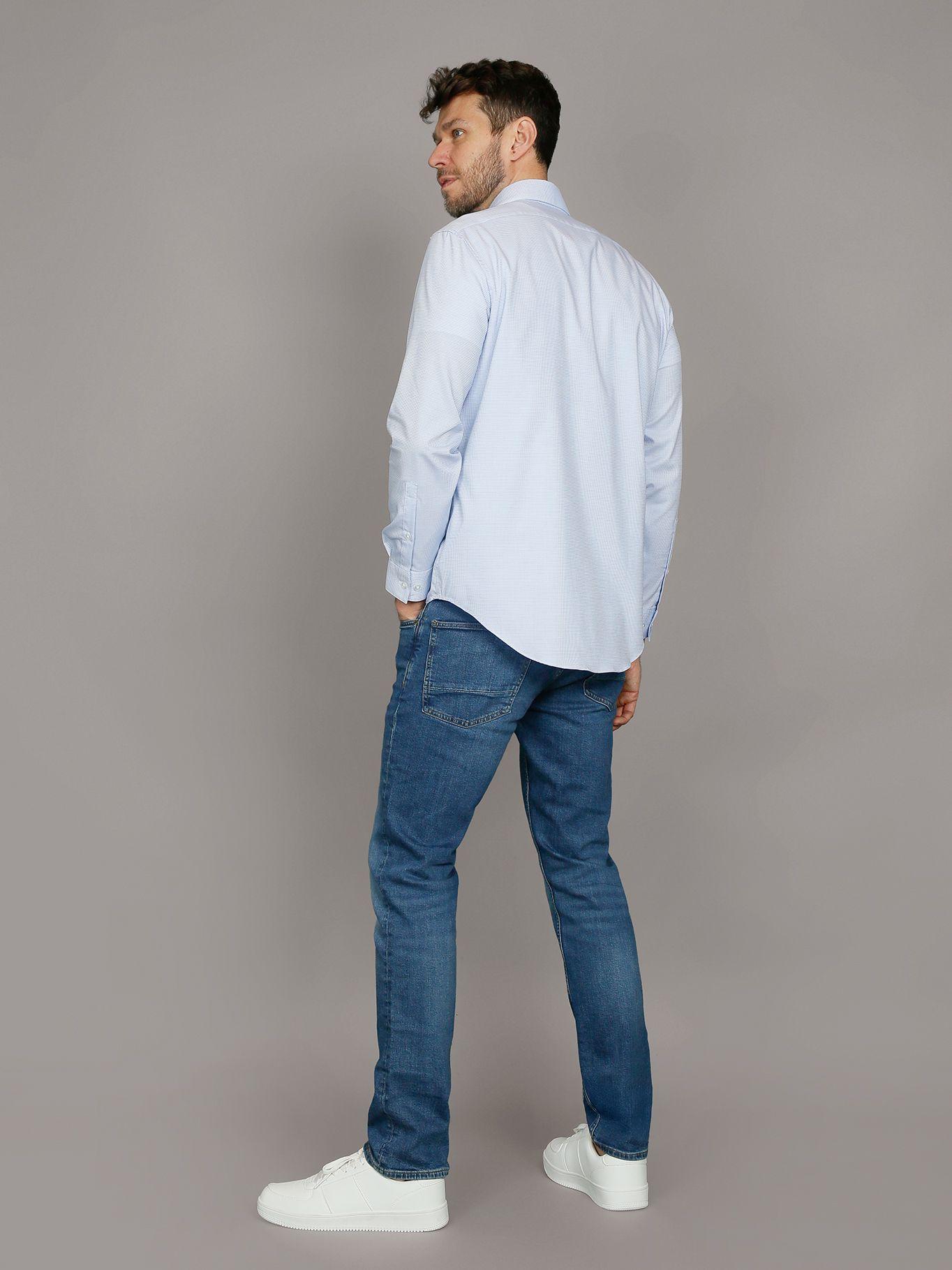 Camisa Slim Fresh Comf Celeste Calvin Klein-2