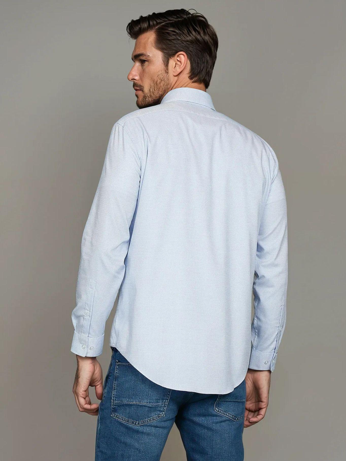 Camisa Slim Fresh Comf Celeste Calvin Klein-3