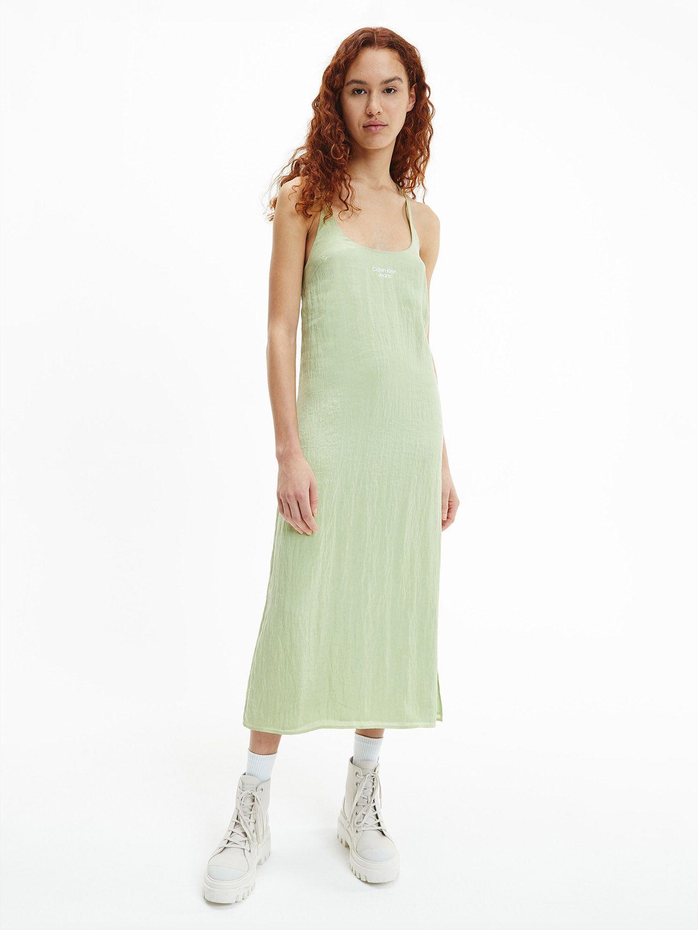 Vestido Maxi Glazed Verde Calvin Klein-0