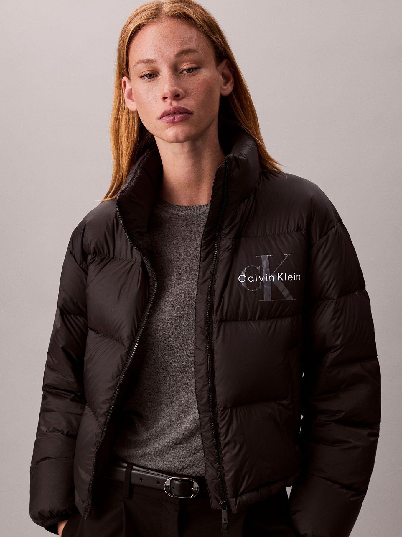 Parka Acolchada con Logo Gráfico Negro Calvin Klein-0
