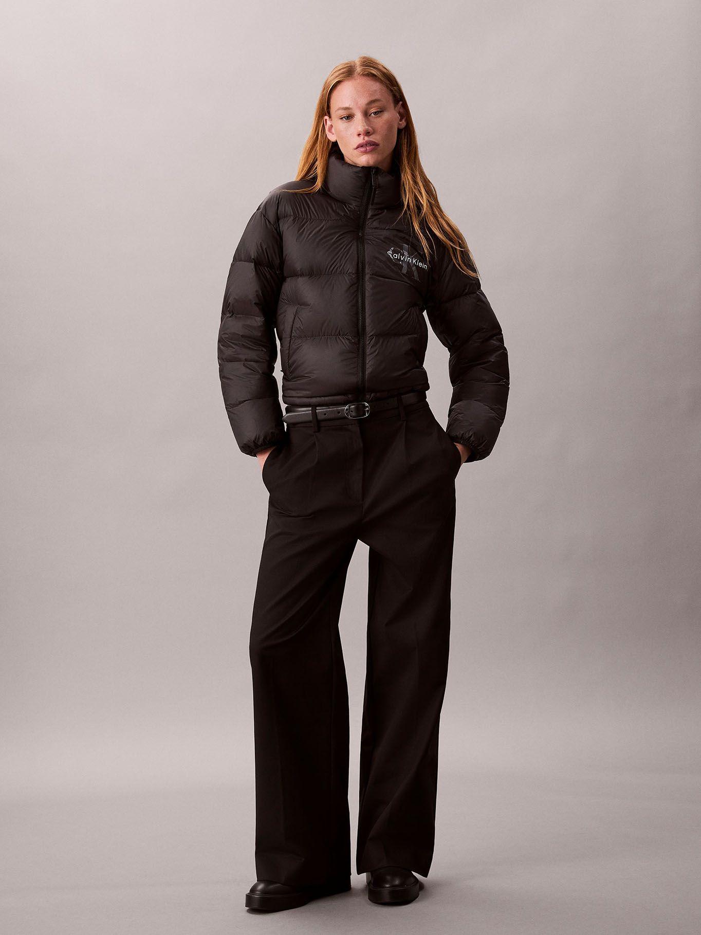 Parka Acolchada con Logo Gráfico Negro Calvin Klein-1