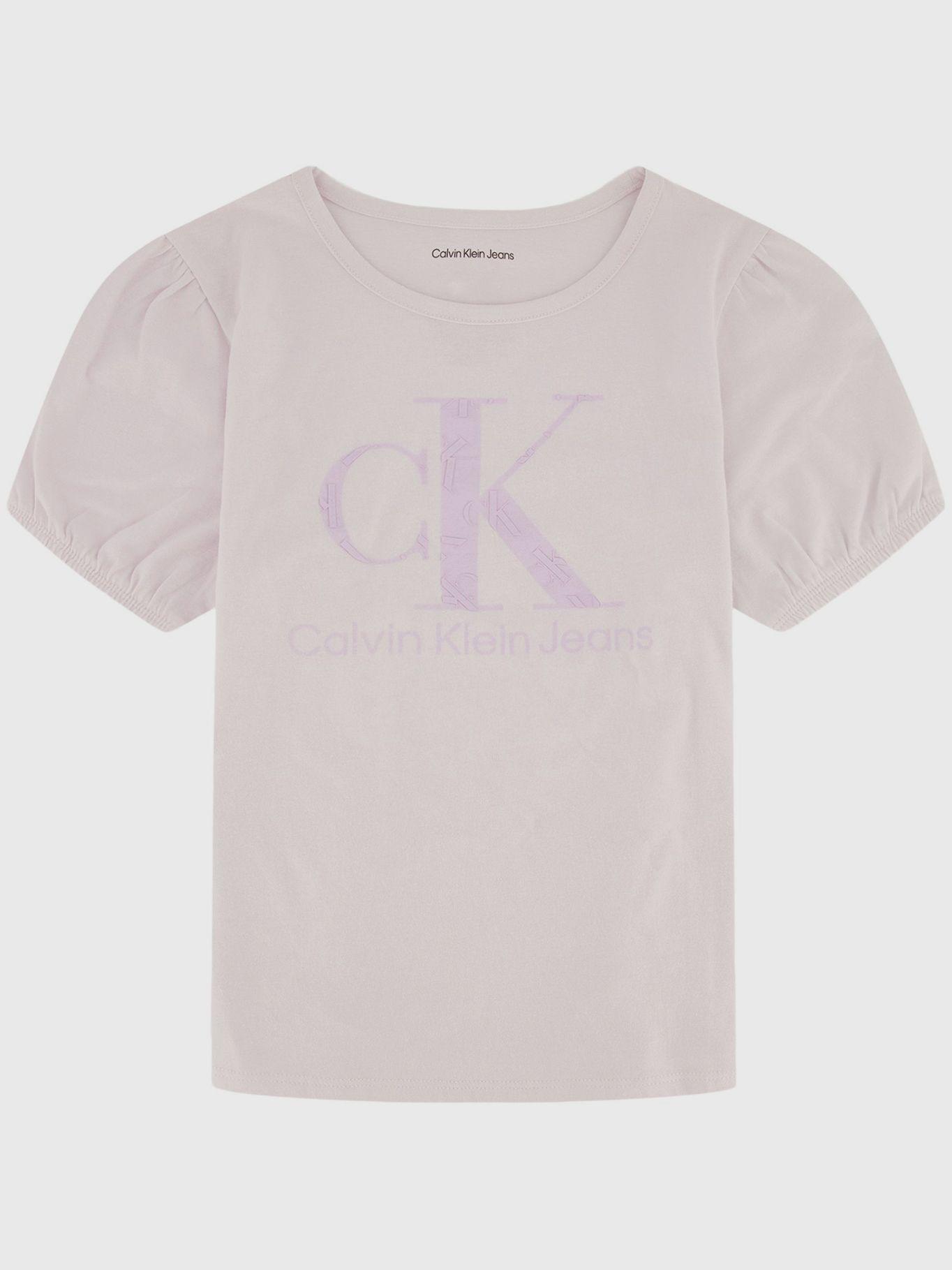 Polera Niña Double Monogram Rosado Calvin Klein-0