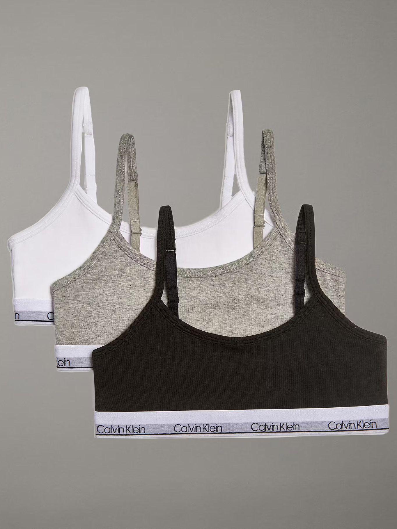 Pack 3 Cropped Bralettes Niña Multicolor Calvin Klein-0