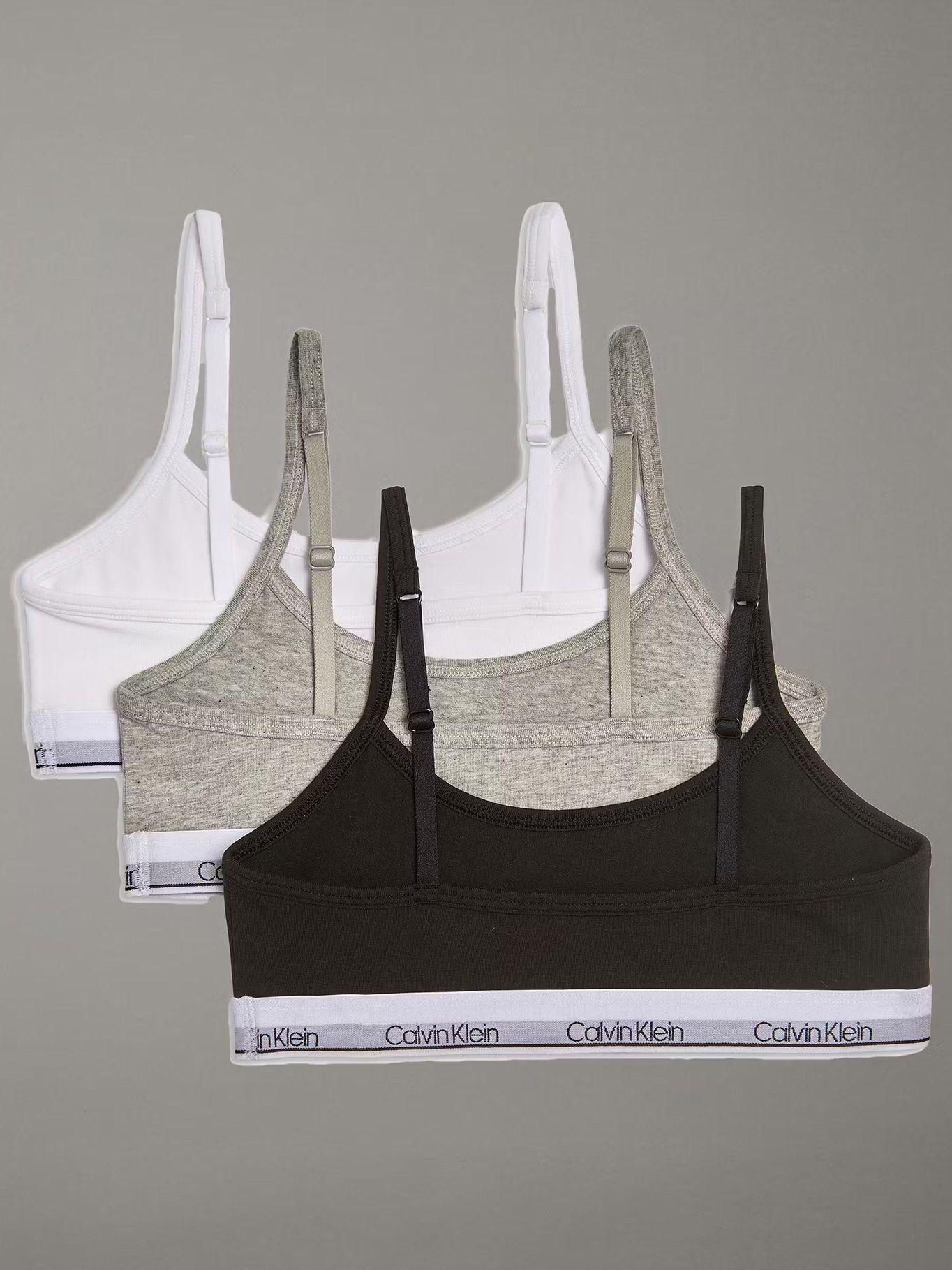 Pack 3 Cropped Bralettes Niña Multicolor Calvin Klein-1