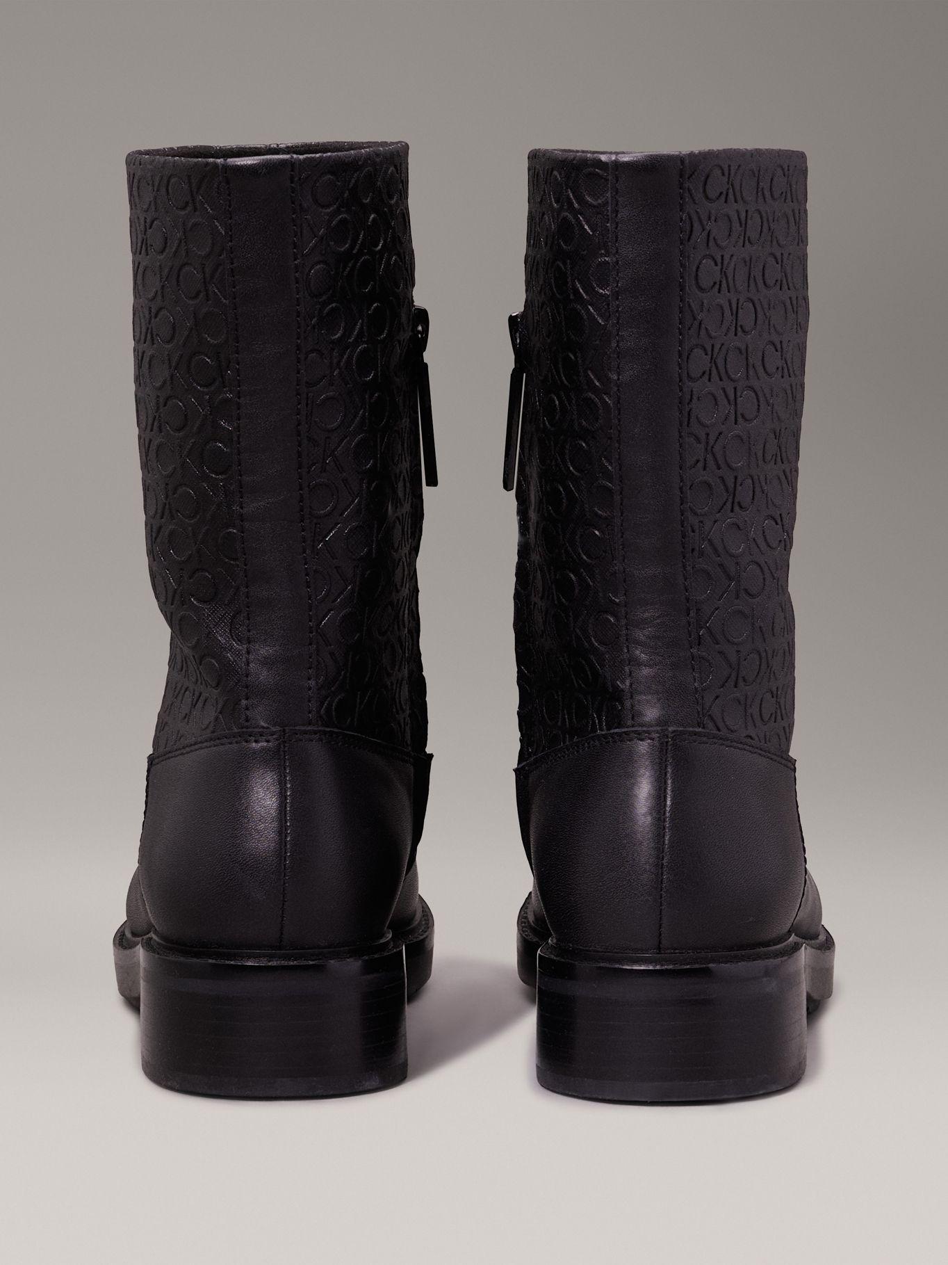Botas Flat Ankle Negro Calvin Klein-1