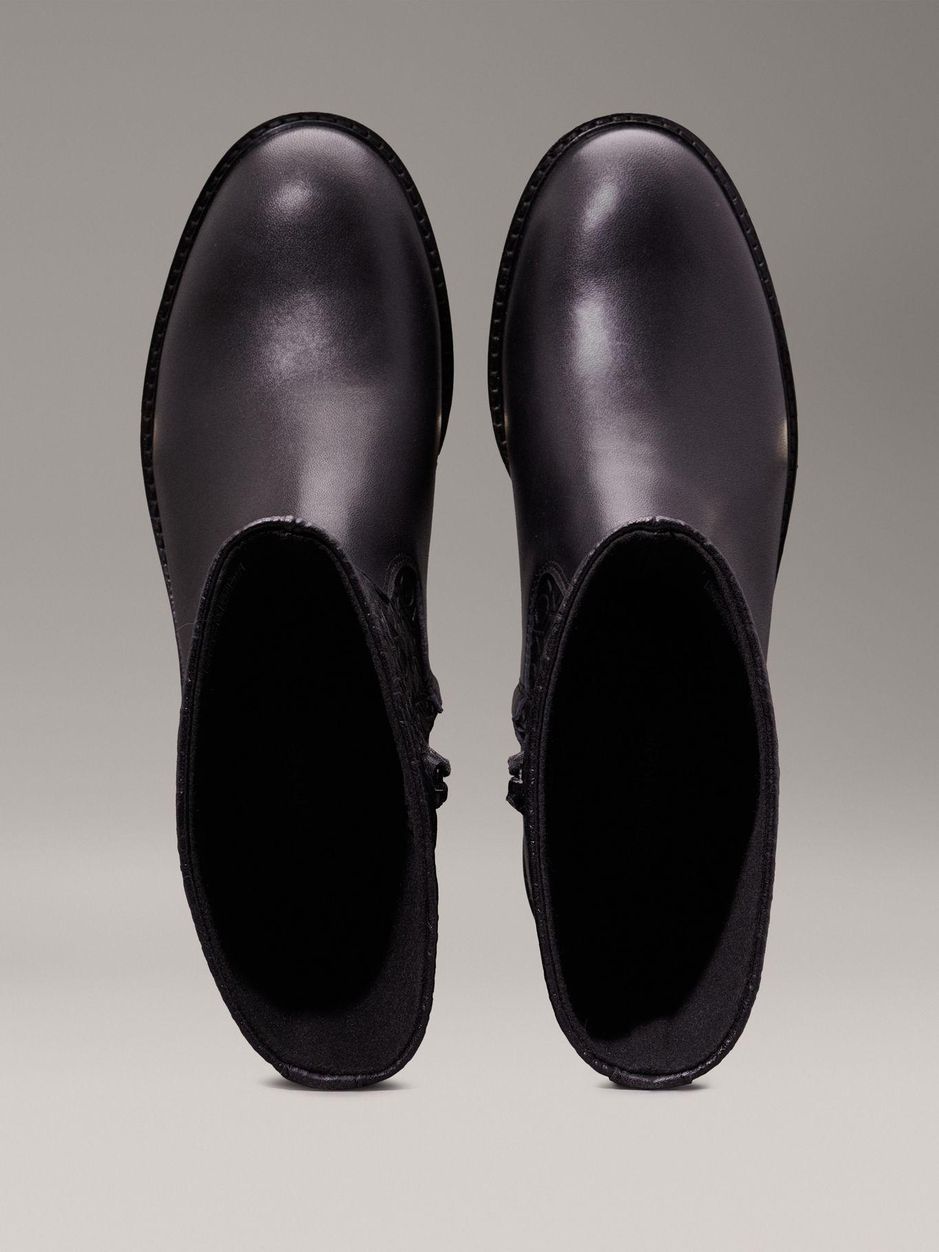 Botas Flat Ankle Negro Calvin Klein Mujer-2