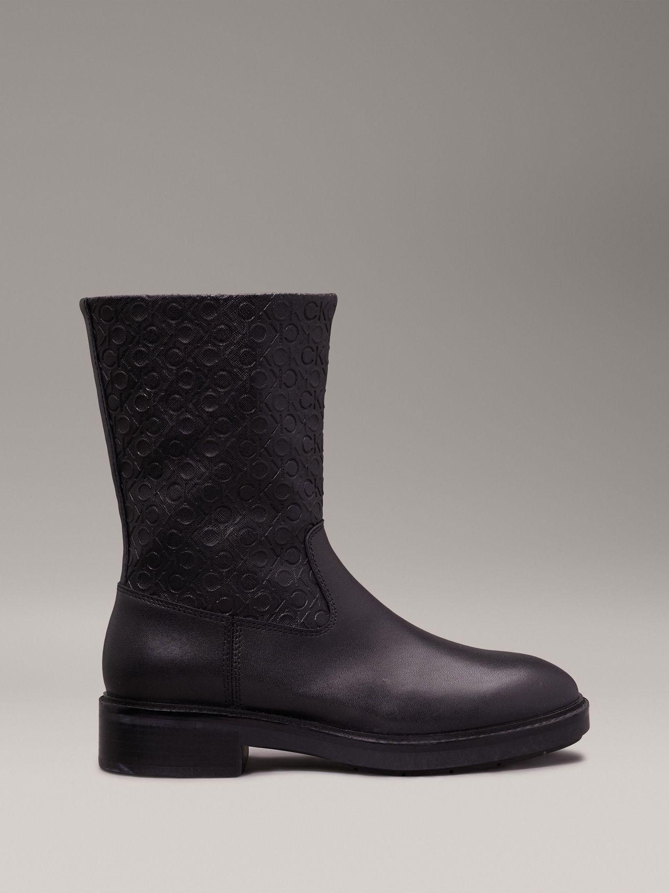 Botas Flat Ankle Negro Calvin Klein Mujer-4